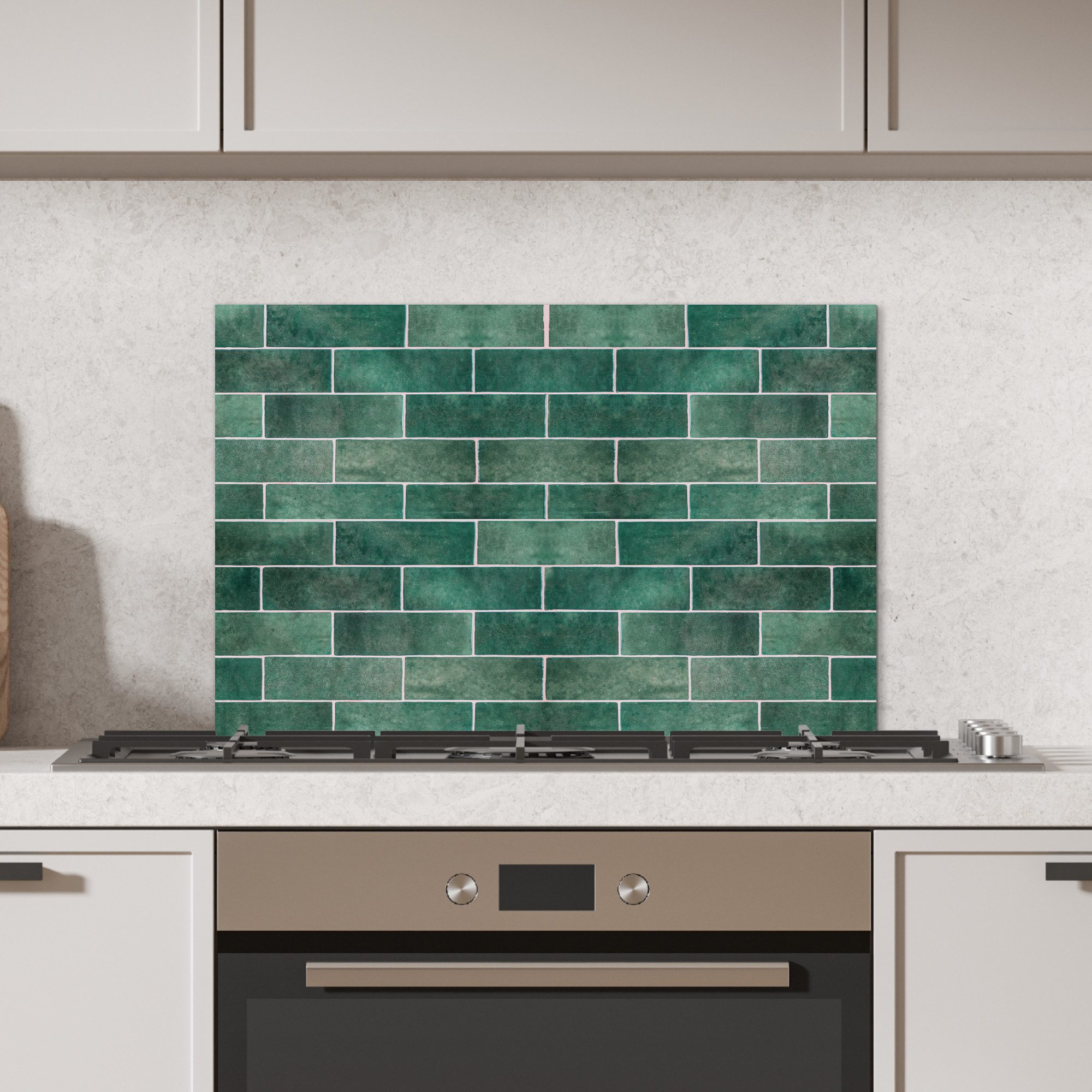 MuchoWow Küchenrückwand Fliesen - Grün - Design - Strukturen, (1-tlg), Spri günstig online kaufen