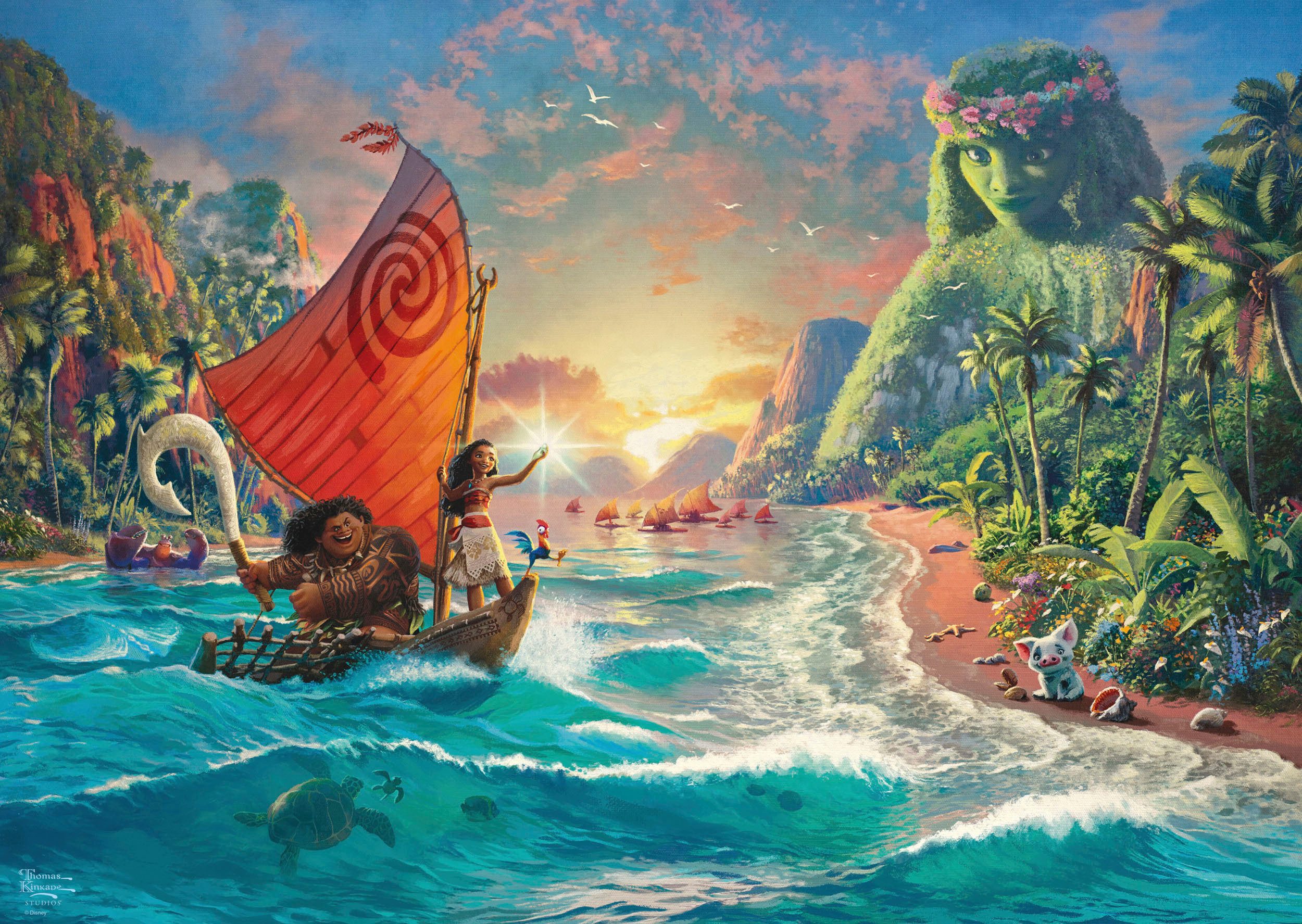 Schmidt Spiele Puzzle Disney, Vaiana Moana von Thomas Kinkade, 1000 Puzzlet günstig online kaufen