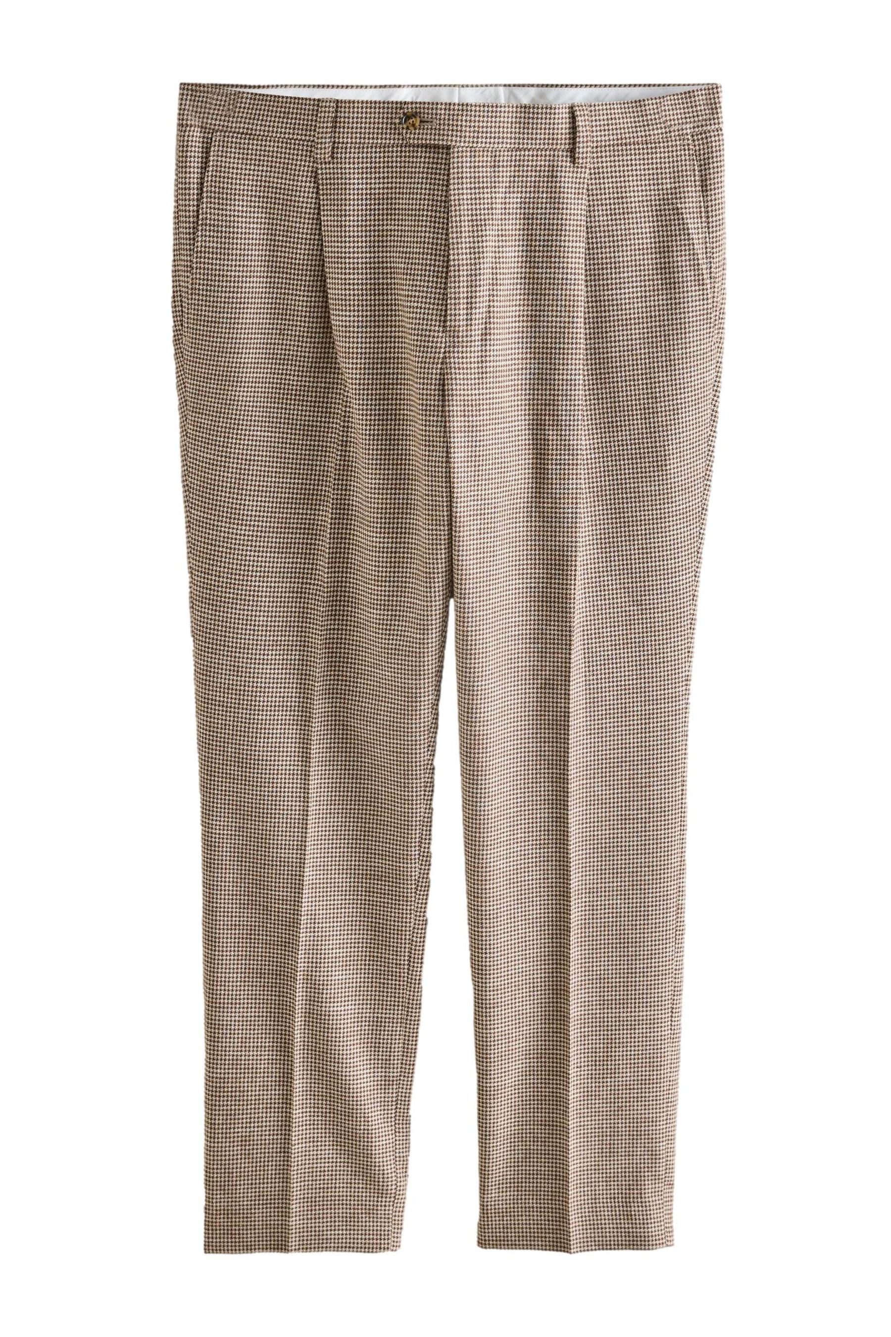 Anzughose Strukturierte Tailored Fit Hahnentritt-Anzughose
