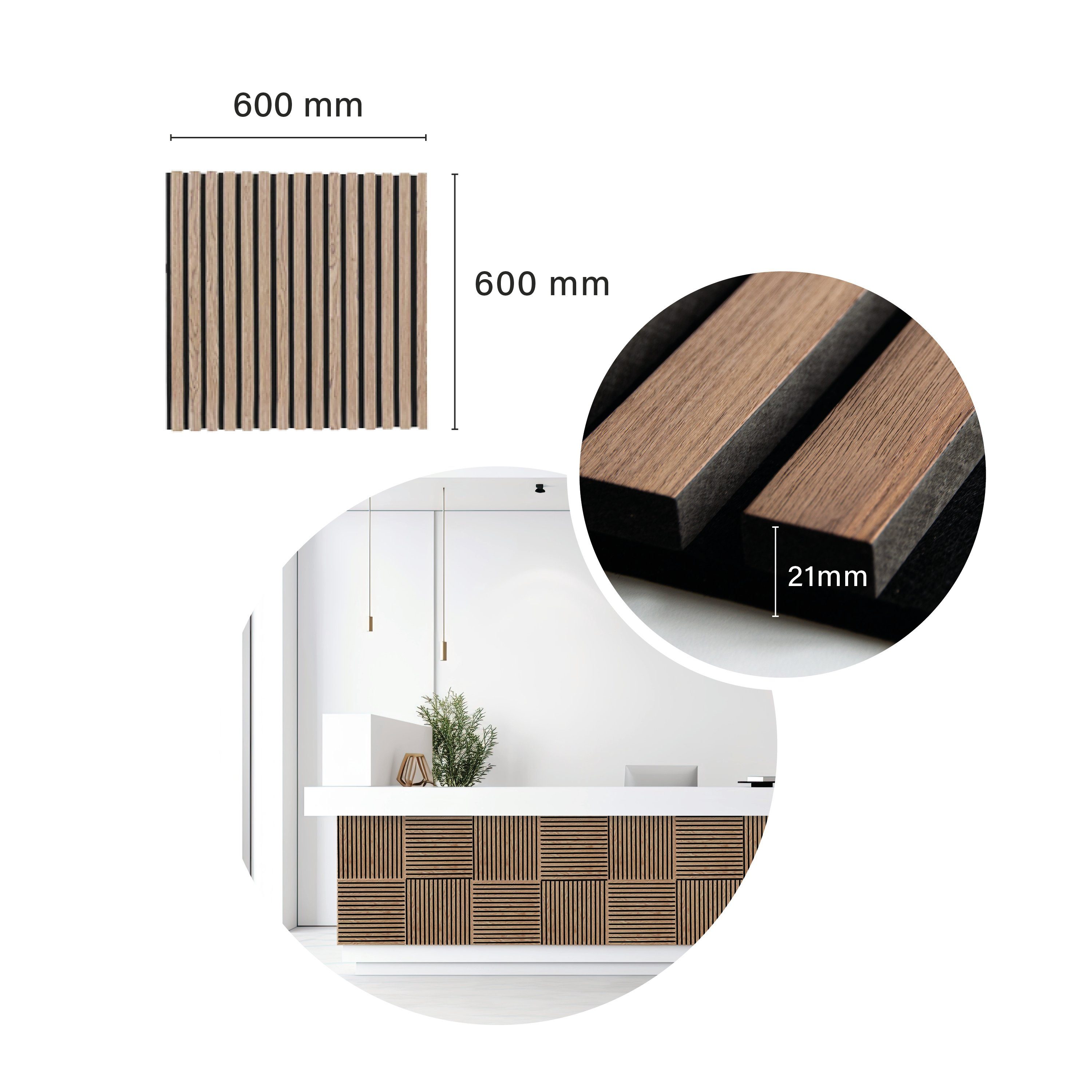 Kaiser plastic Wandpaneel Akustikpaneele - Geräuschunterdrückung - Holzpane günstig online kaufen