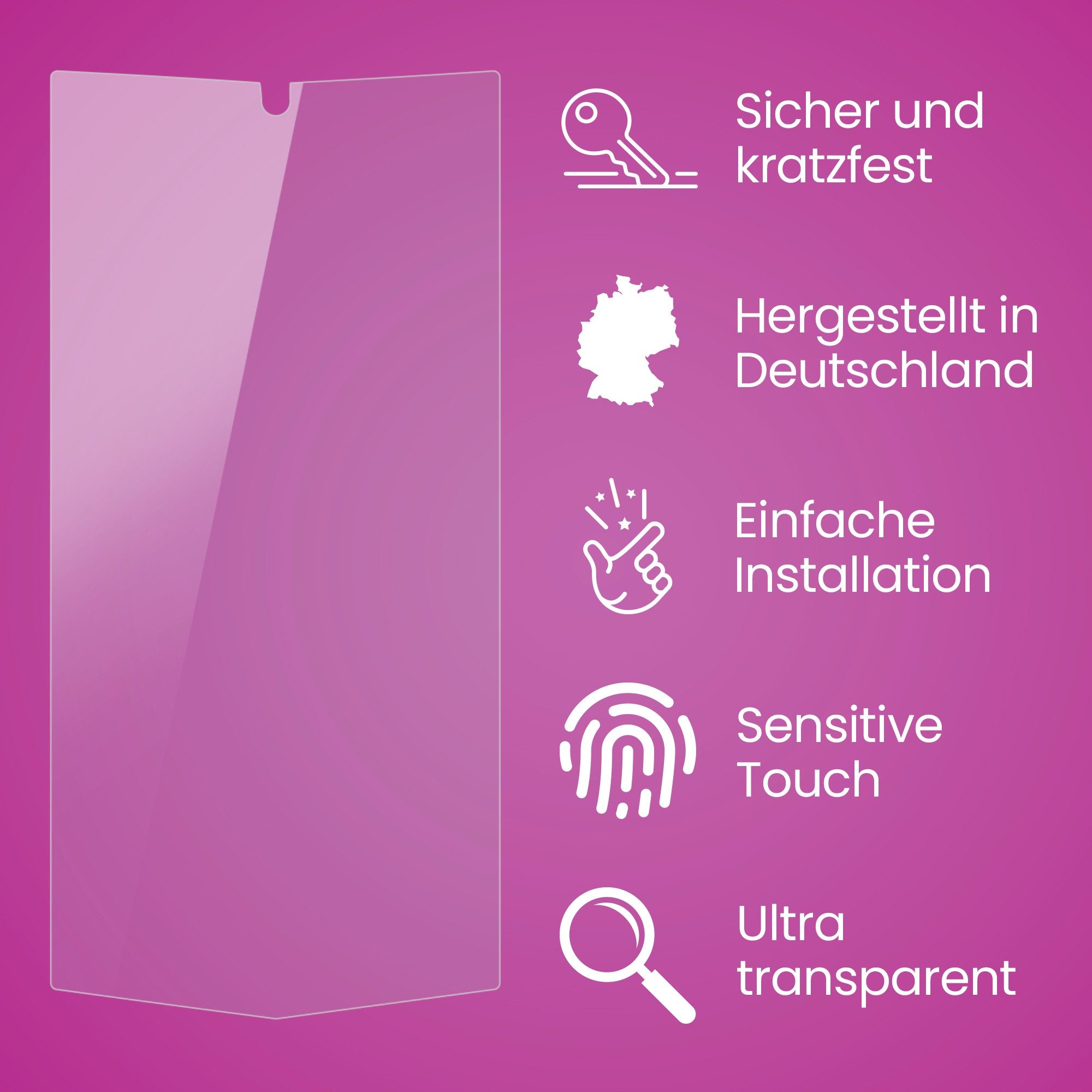 atFoliX Schutzfolie Panzerglasfolie für Vertu Agent Q, Ultradünn und superhart