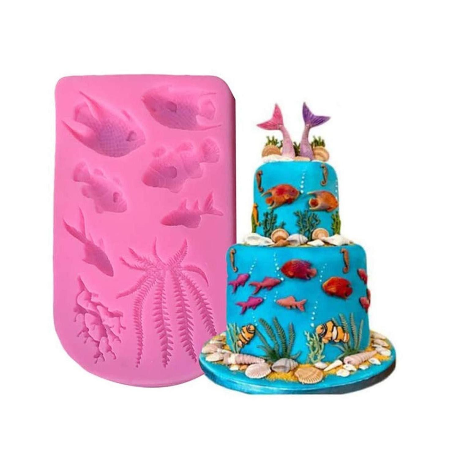 LuxusKollektion Schokoladenform Kuchenform Meeresleben Silikon Backform, (1-tlg)