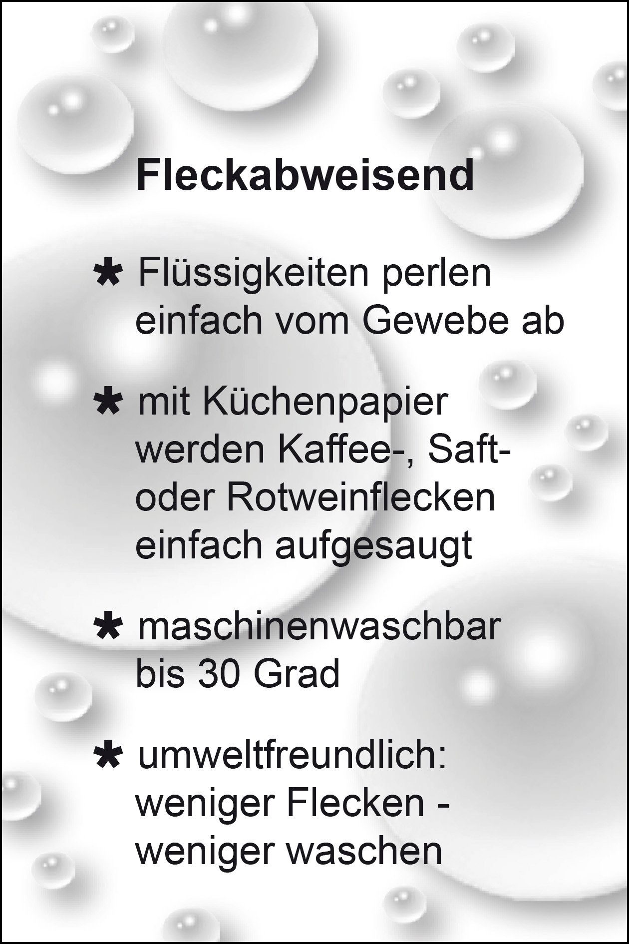 Mitteldecke Fleckabweisend, g/m² Delindo WIEN, weiß 180 Lifestyle pflegeleicht,