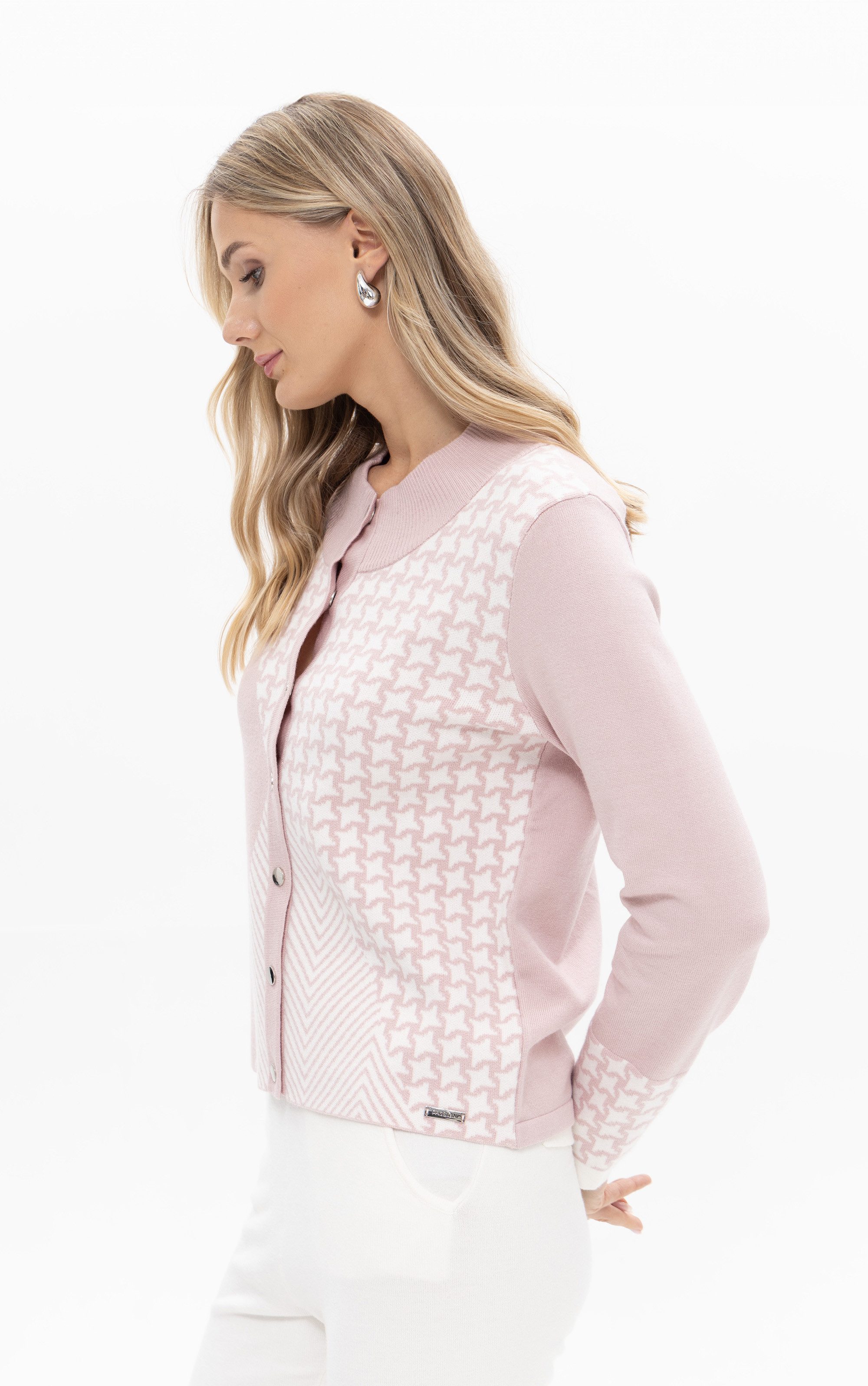 Passioni Cardigan mit abstraktem Muster
