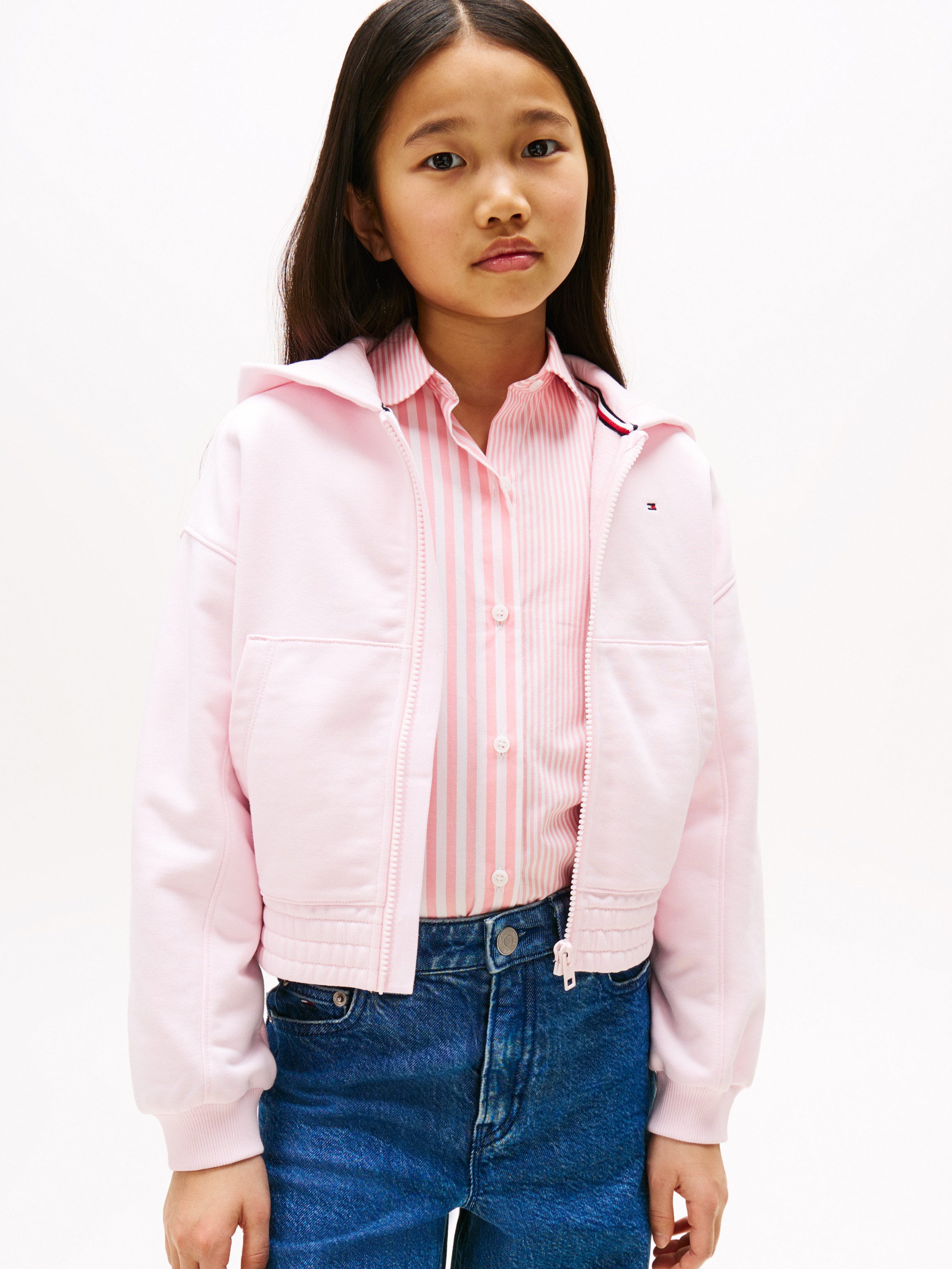 Tommy Hilfiger Kapuzensweatjacke TOMMY PUFF PRINT ZIP THRU HOODIE für Kinder bis 16 Jahre, Druck auf der Kapuze