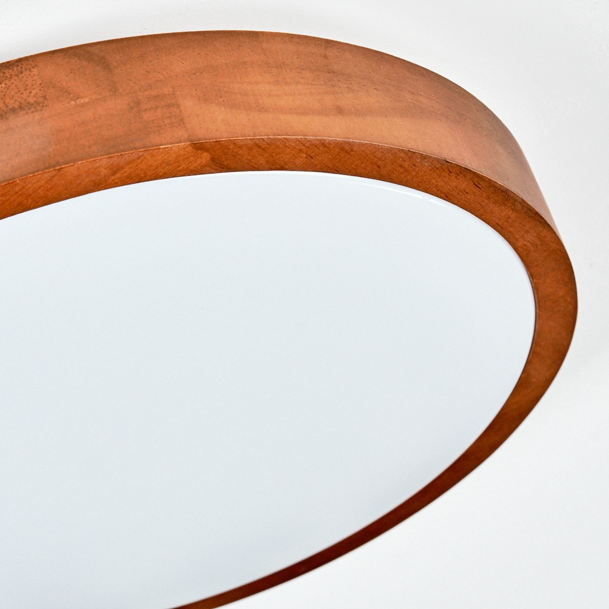 hofstein Deckenleuchte Deckenlampe aus Metall/Holz/Kunststoff in Dunkelbraun/Weiß, ohne Leuchtmittel, 3000 Kelvin, Leuchte im modernen Design, (29,5cm), 16 W, 1700 Lumen, 3000 Kelvin