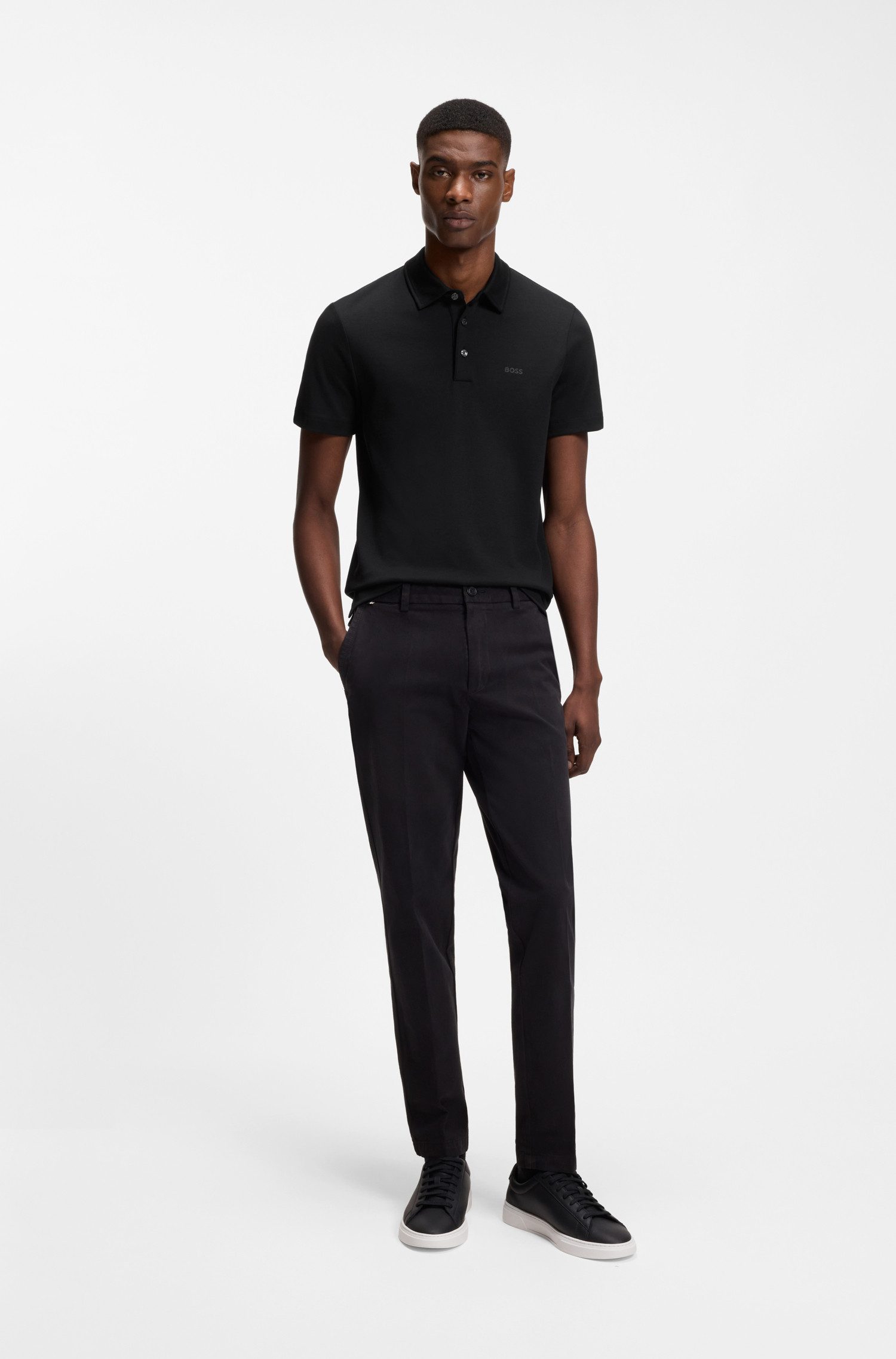 BOSS Poloshirt Palosh mit tonalem Logo, slim fit