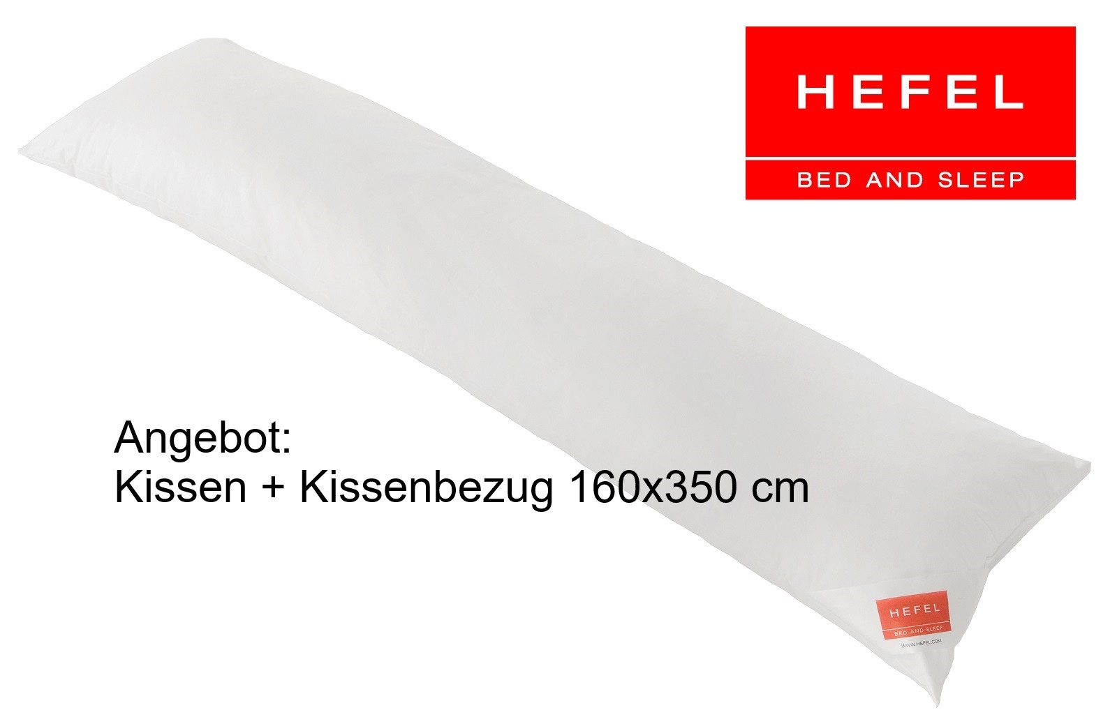 Hefel Seitenschläferkissen Hefel Seitenschläferkissen 160x35 cm Softbausch Faser, 2-tlg.