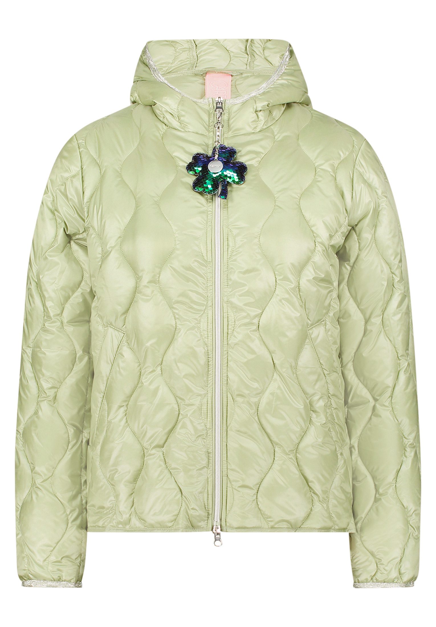 Cartoon Steppjacke Damen mit Eingrifftaschen
