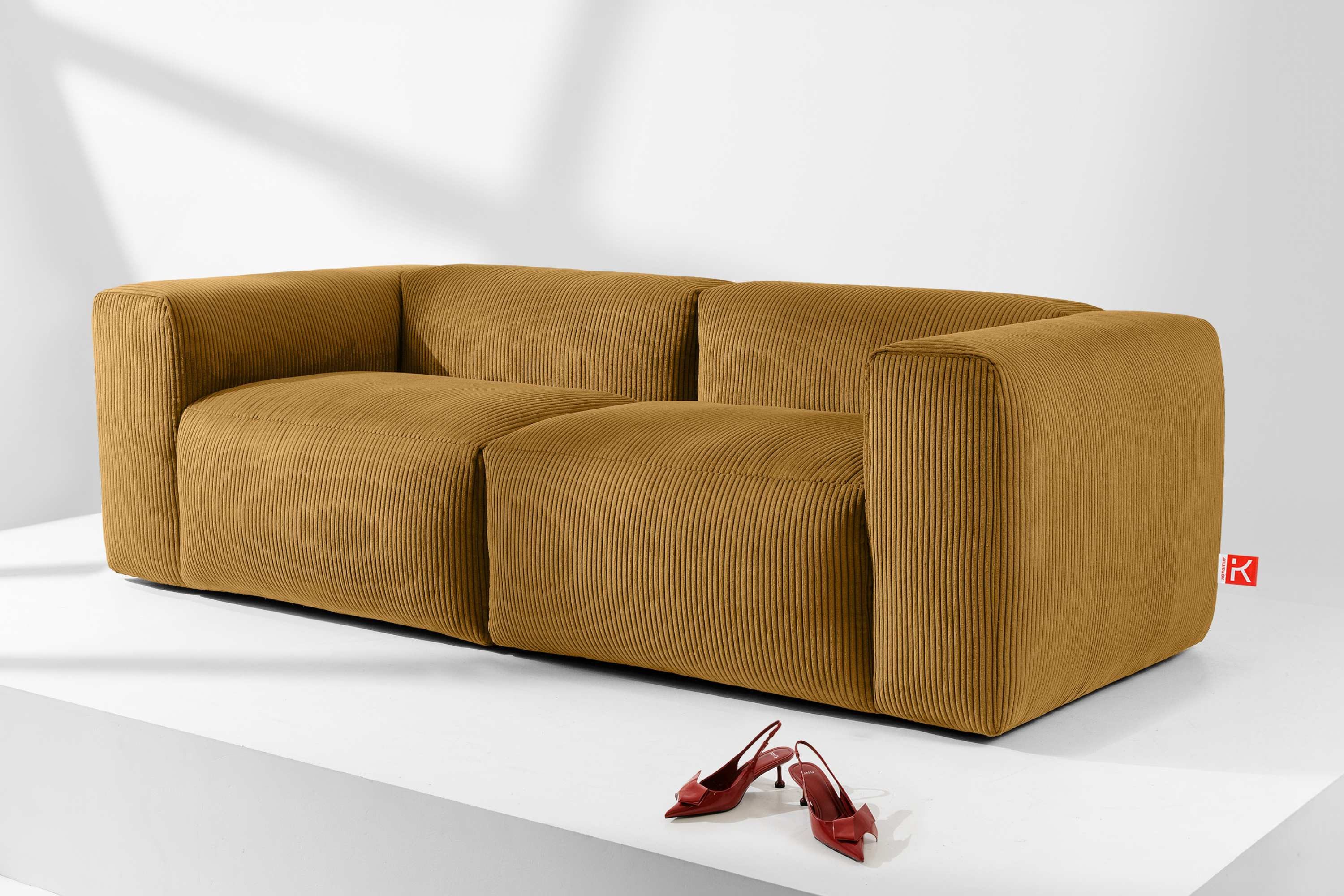 KONSIMO® 3-Sitzer BUFFO Einzelsofa, modulares Sofa, hergestellt in der EU,extrem weicher und bequemer Sitz