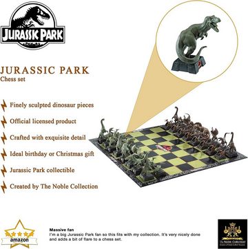 The Noble Collection Spiel, Schach Jurassic Park Schach Set, mit 32 kunstvoll geformten PVC-Dinosaurierfiguren
