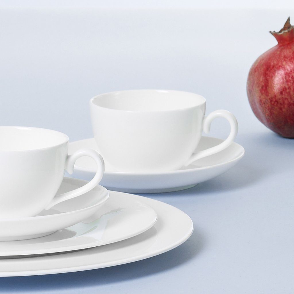 Villeroy & Boch Tasse Royal Kaffeetasse, 200 ml, 6 Stück, weiß, 6-tlg., Porzellan, Premium Bone Porcelain, mikrow.- & spülm.sicher, Made in Germany
