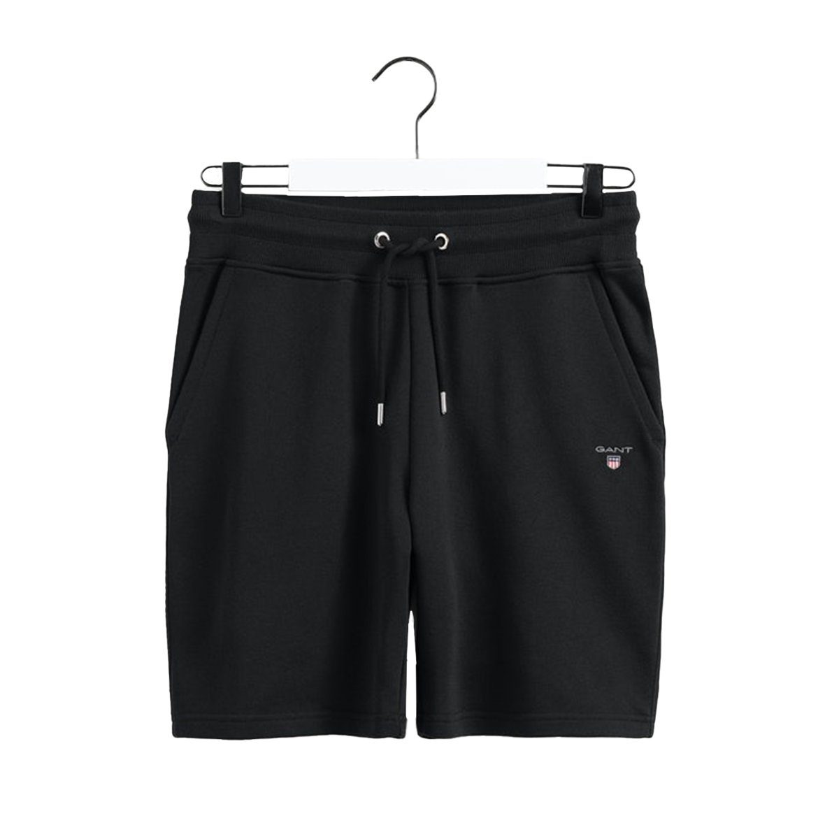 Gant Bermudas schwarz regular (1-tlg., EU-Größen), Elastischer Bund mit  Kordelband