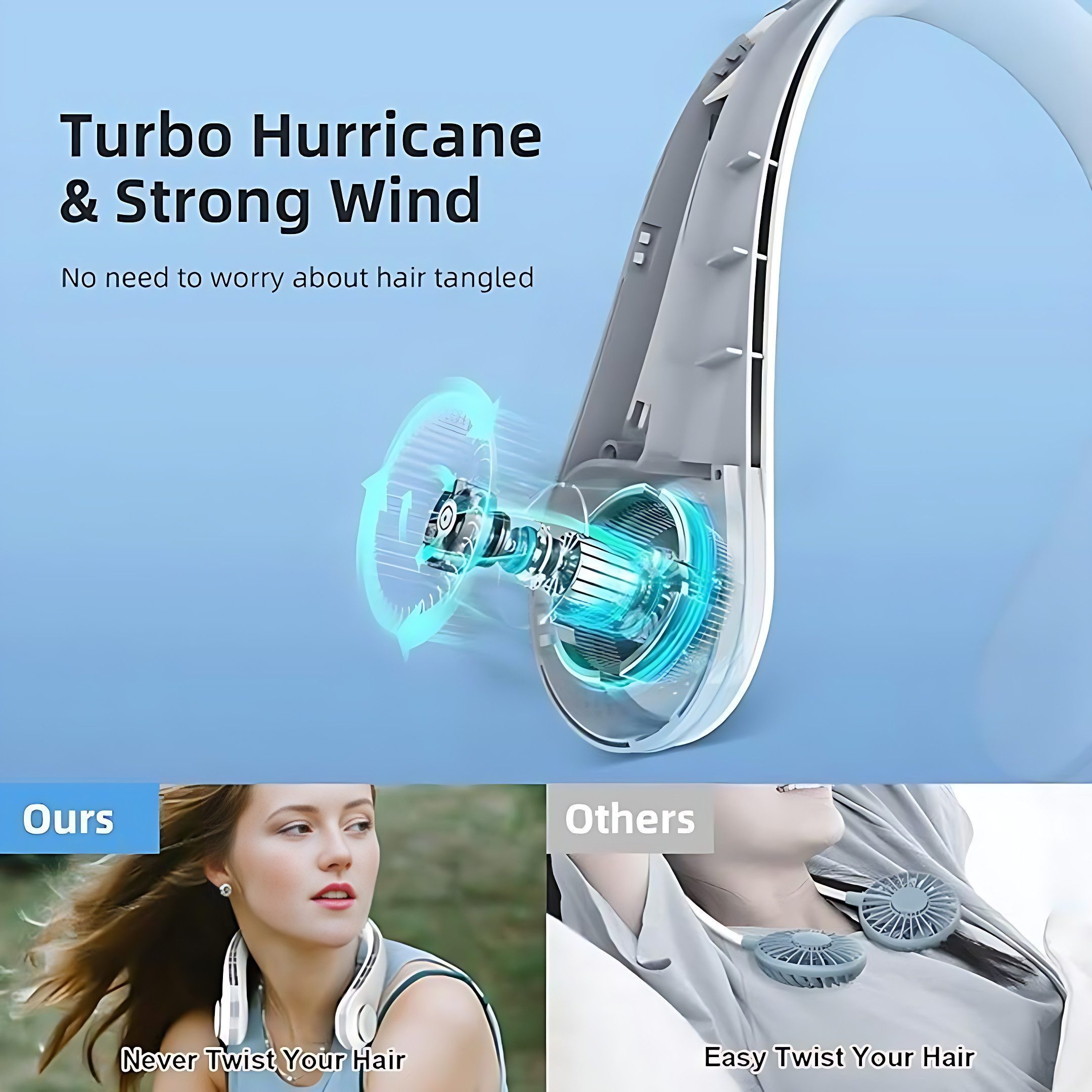 ibettertec Mini USB-Ventilator Nackenventilator Hals Ventilator günstig online kaufen