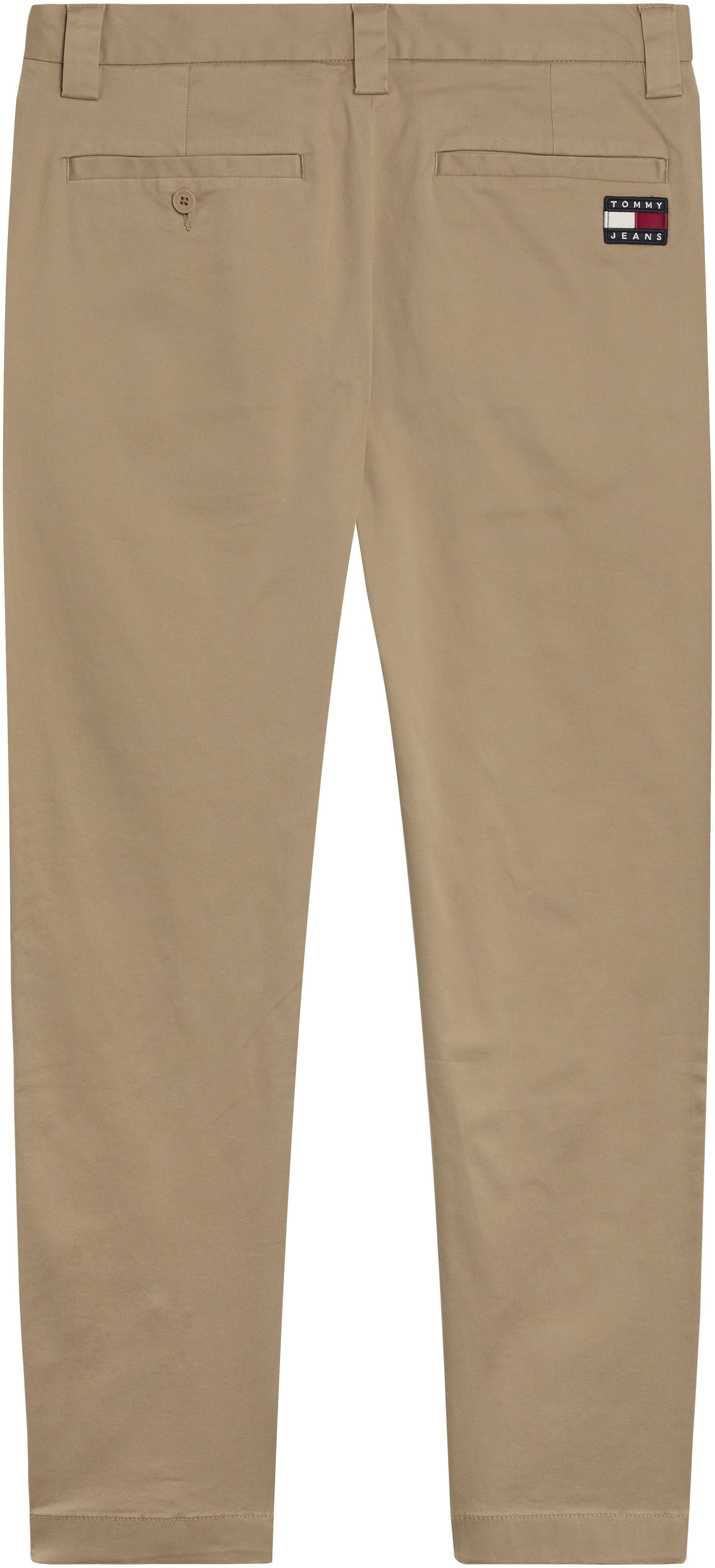 Tommy Jeans Chinohose DAD Label-Badge TJM mit Classic CHINO Khaki