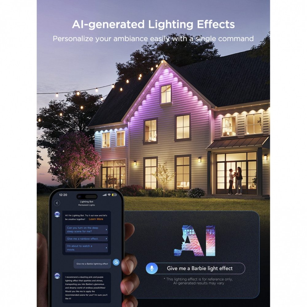Govee LED-Streifen Permanent Outdoor Lights 2 30 m - LED-Leuchte - schwarz