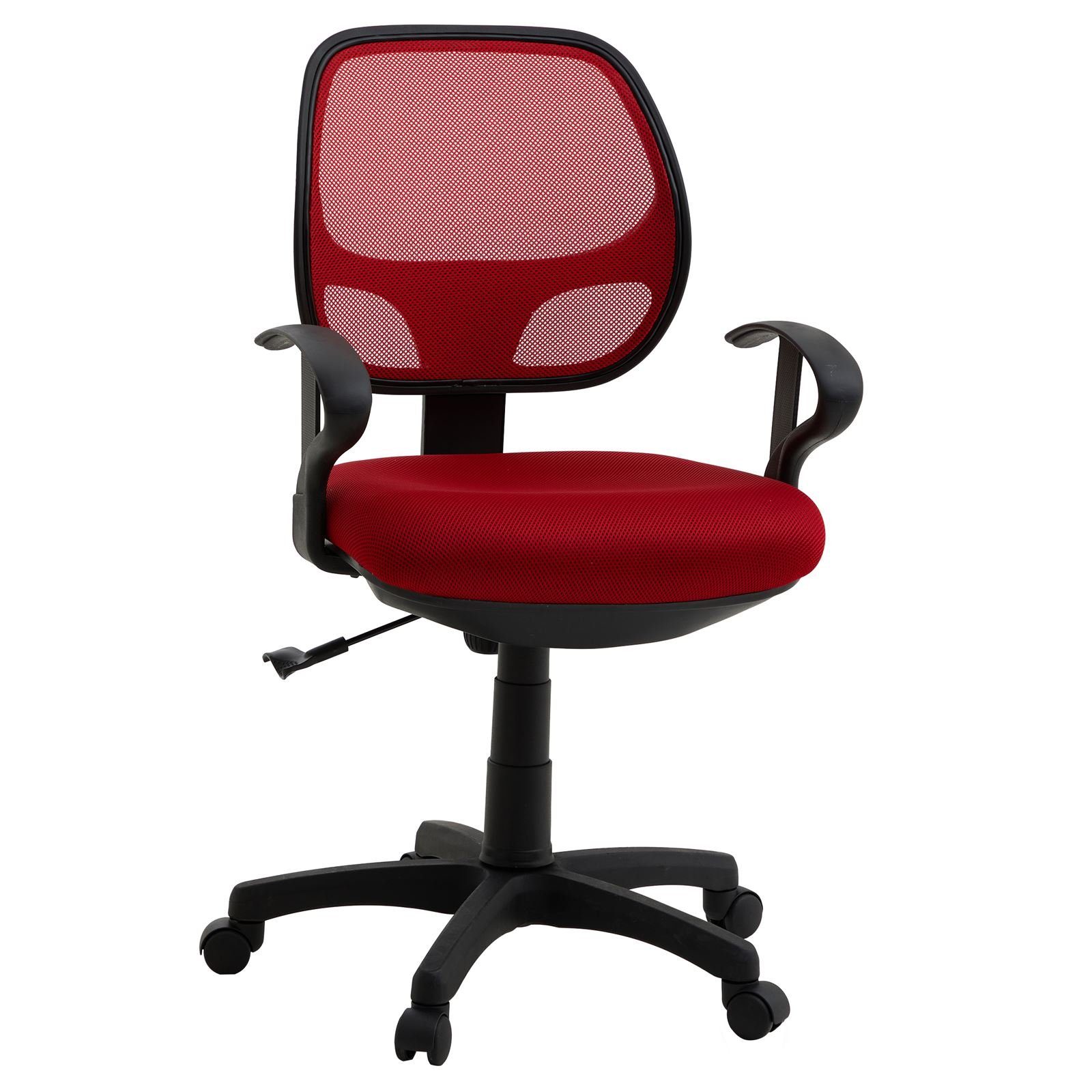 Bezug rot Schreibtischstuhl IDIMEX Drehstuhl atmungsaktiver COOL, Drehstuhl Farba Kinderdrehstuhl