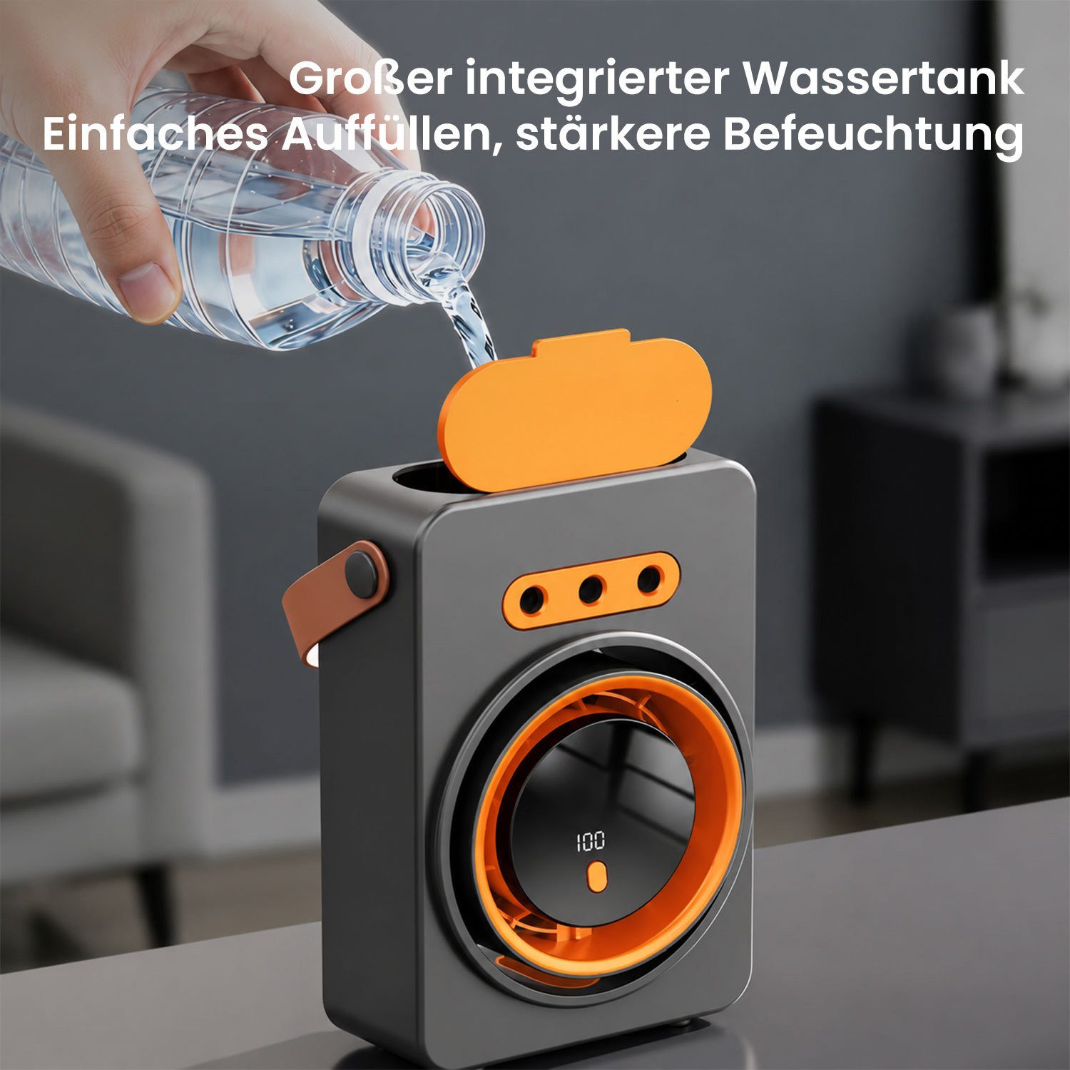 MOPUEA Ventilatorkombigerät Luftkühler Ventilator 3in1 Klimaanlage mit Sprühnebel 100 Stufen USB, Turmventilator Mobiler Luftkühler Schnelle Kühlung, Leiser Betrieb