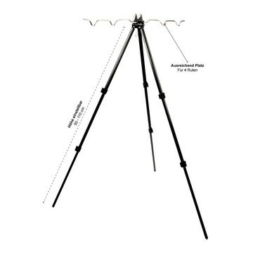 Zite Teleskop-Tripod & Rod Pod Dreibein für 4 Ruten 50-110 cm Feeder-Angeln Rutenhalter