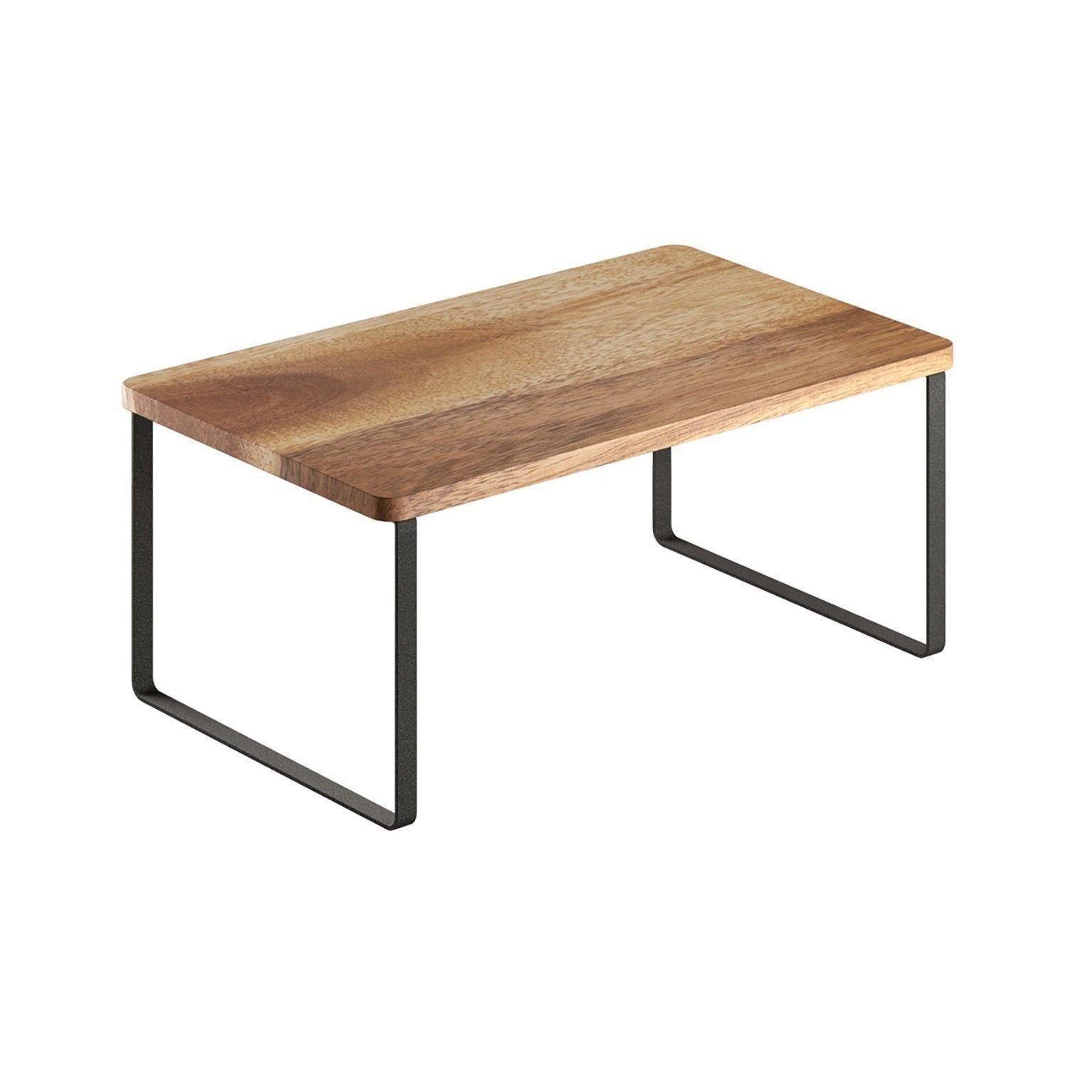 Metaltex Gewürzregal YORK LAVA, Braun, Akazienholz, 1 Etage, kratzfest