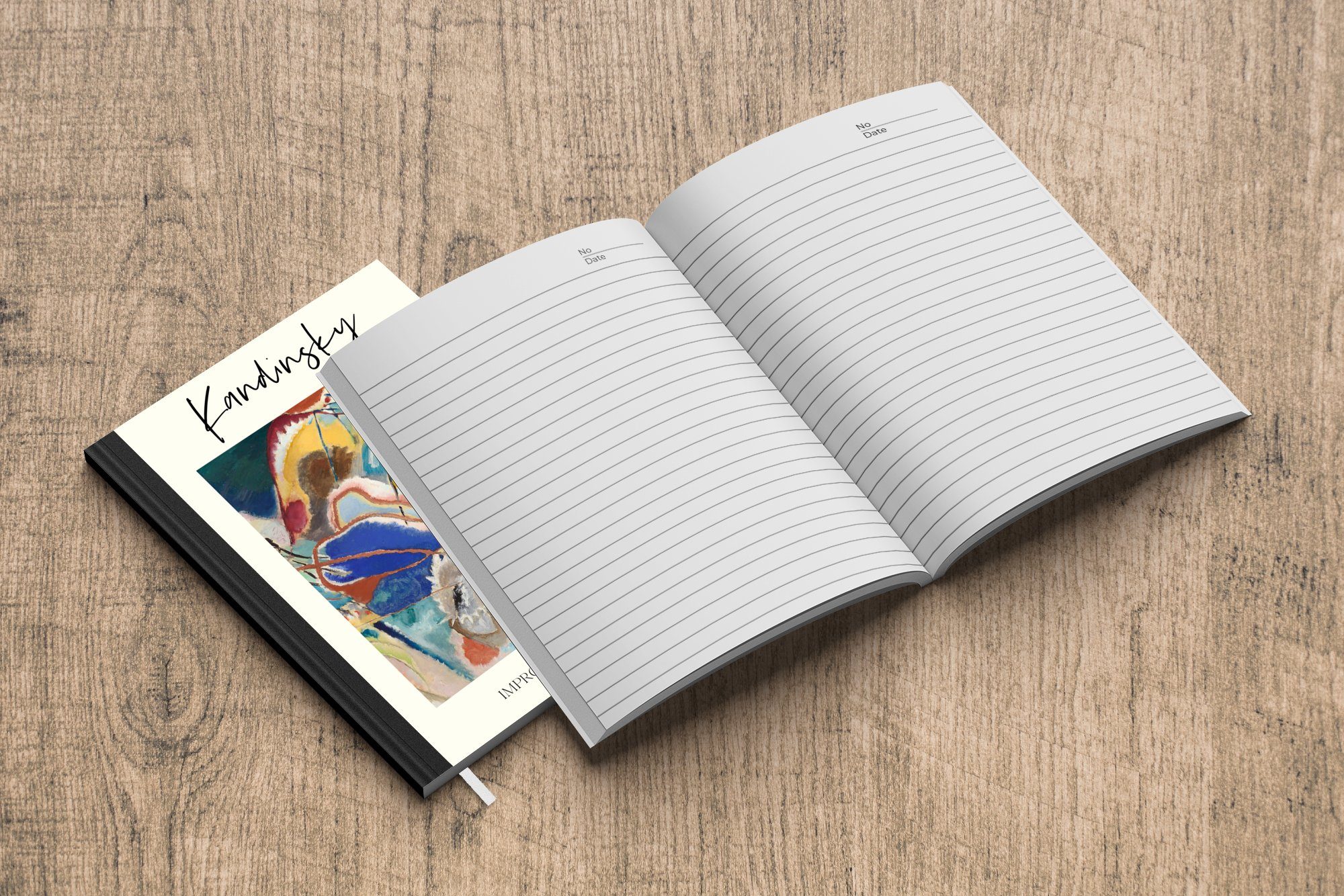 Kandinsky Merkzettel, 98 30 - Improvisation Nr. Notizheft, Malerei, Tagebuch, A5, Notizbuch Seiten, MuchoWow - Haushaltsbuch Journal,