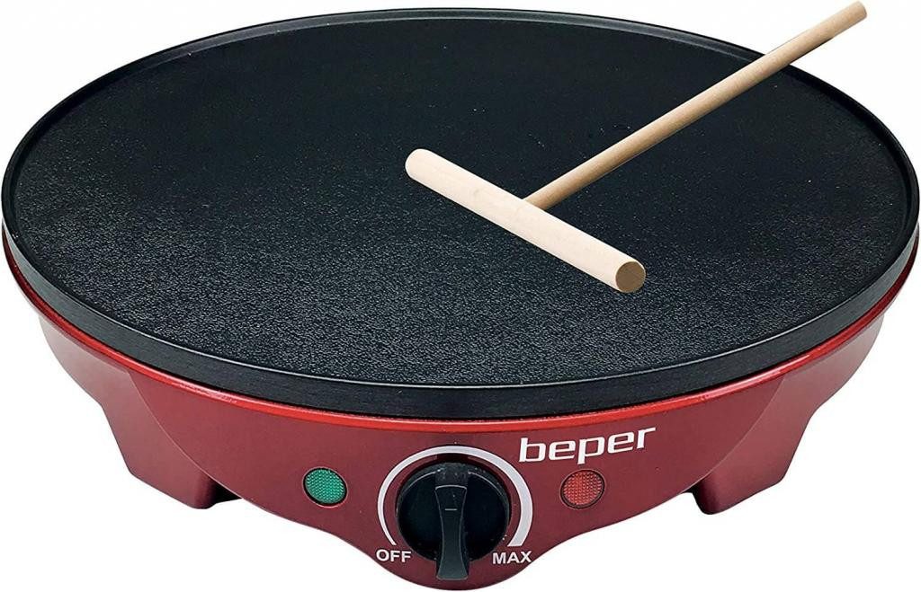 Beper Crêpesmaker BT.700Y Crepes Maker für Crêpes, Pfannkuchen und Piadinas elektrisch, 1300 W, Ø 30.00 cm