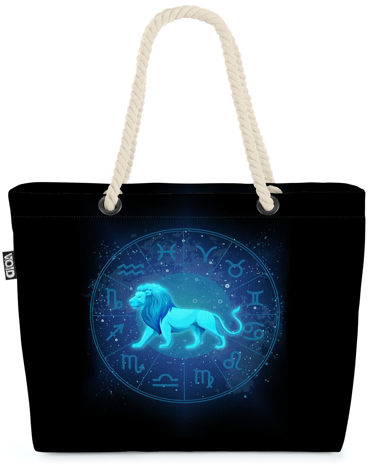 VOID Strandtasche (1-tlg), Löwe Sternzeichen Astrologie Horoskop Tierkreiszeichen Sonne Feuerzei
