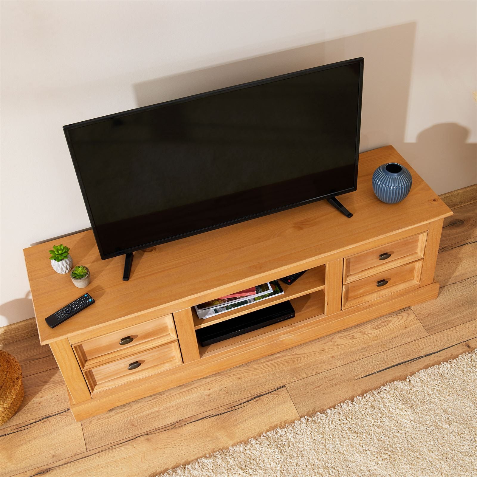 IDIMEX Lowboard KENT, TV Lowboard Kommode Hifi-Tisch Fernsehschrank Medienmöbel Rack Bank Ki