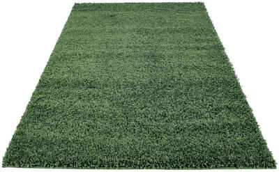 Hochflor-Teppich »Shaggi uni 500«, Carpet City, rechteckig, Höhe 30 mm, Wohnzimmer