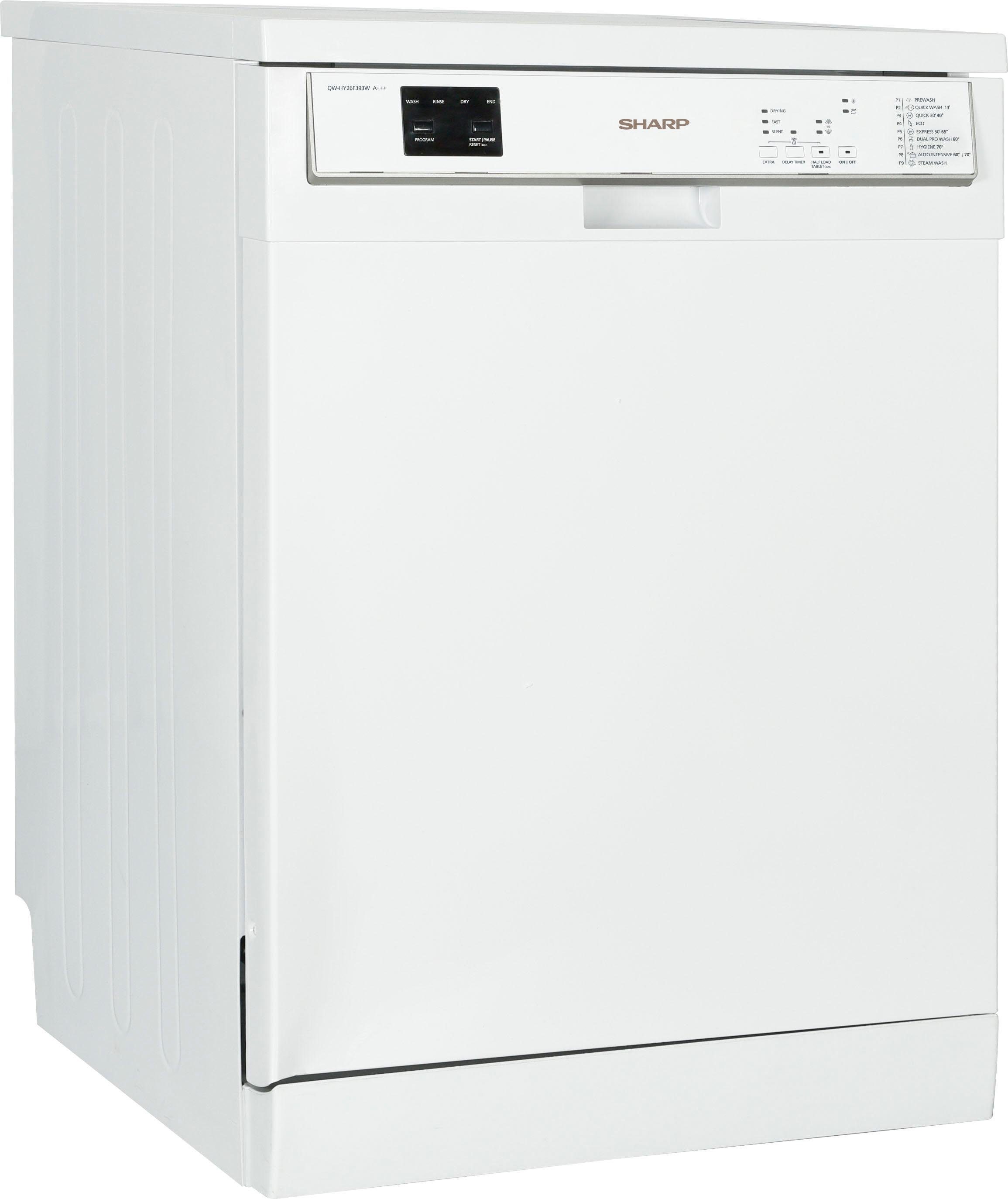 Sharp Standgeschirrspüler, QW-HY26F393W-DE, 9 l, 15 Maßgedecke - Sharp