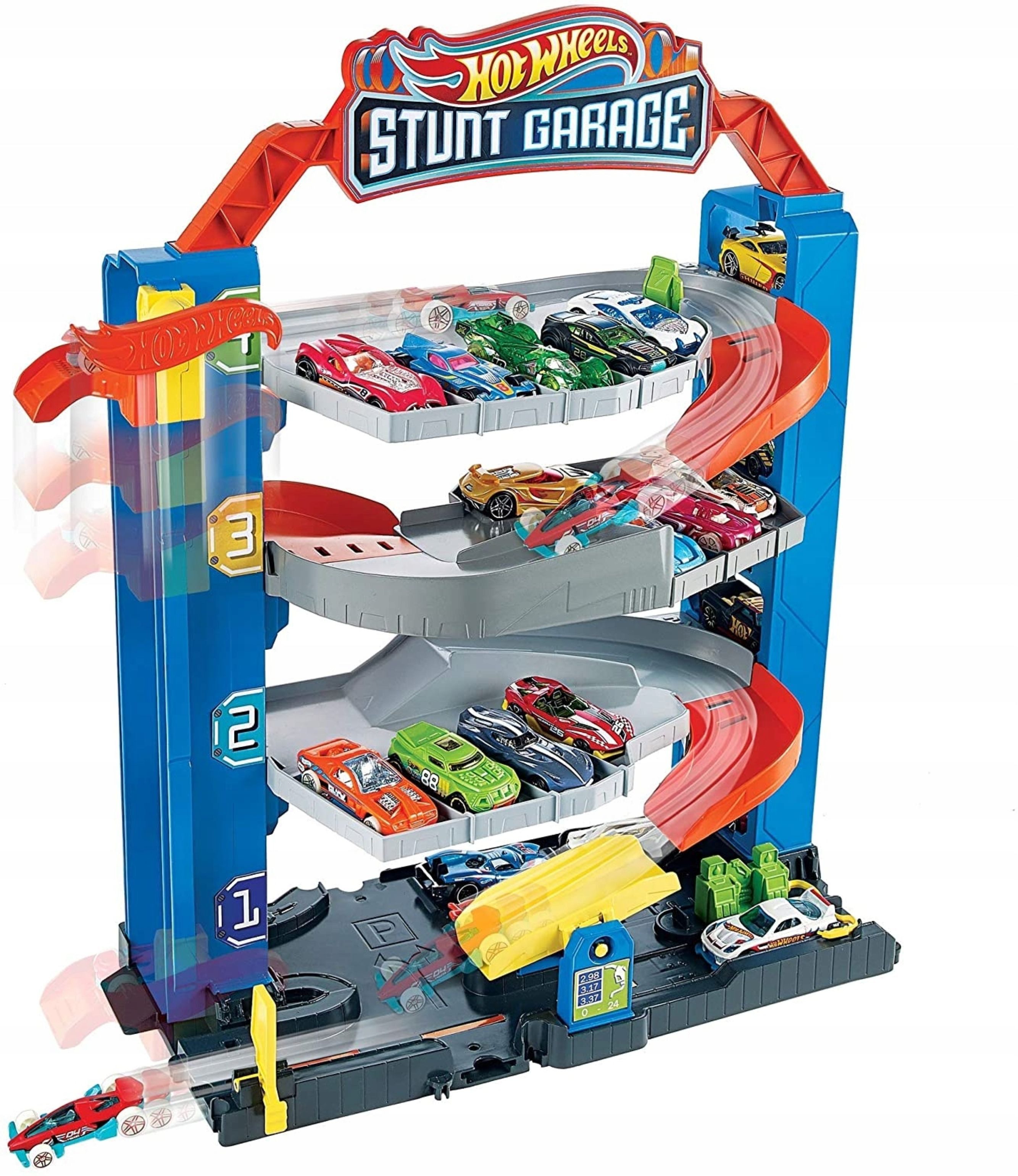 Hot Wheels Spielzeug-Auto Hot Wheels City Garage Parkhaus mit Aufzug + Auto Mattel, (1-tlg)