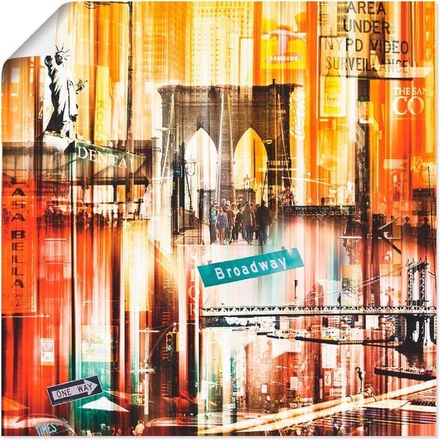Artland Wandbild »NYC New York City - Skyline Collage 16«, Gebäude (1 Stück), in vielen Größen & Produktarten -Leinwandbild, Poster, Wandaufkleber / Wandtattoo auch für Badezimmer geeignet-Otto