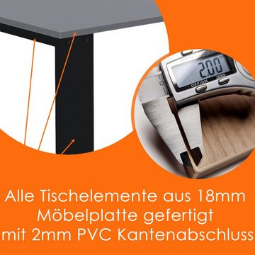 AKKE Esstisch, Esszimmertisch LOFT Schwarze Beinen Küchentisch Bürotisch 2mm-PVC