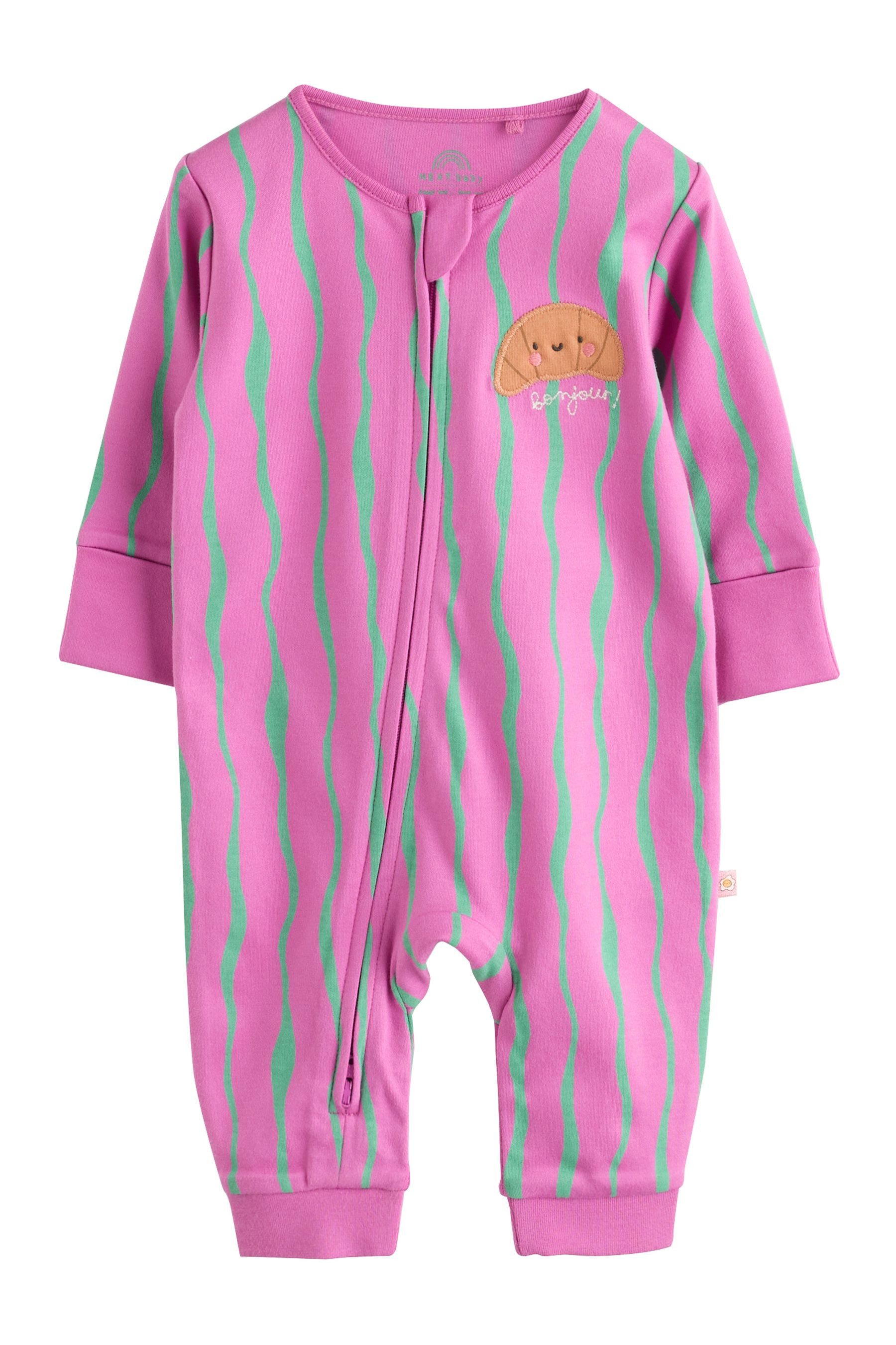 Next Schlafoverall Babyschlafanzüge mit Zweiwege-RV, 3er-Pack (3-tlg) – Bild 5 von 5