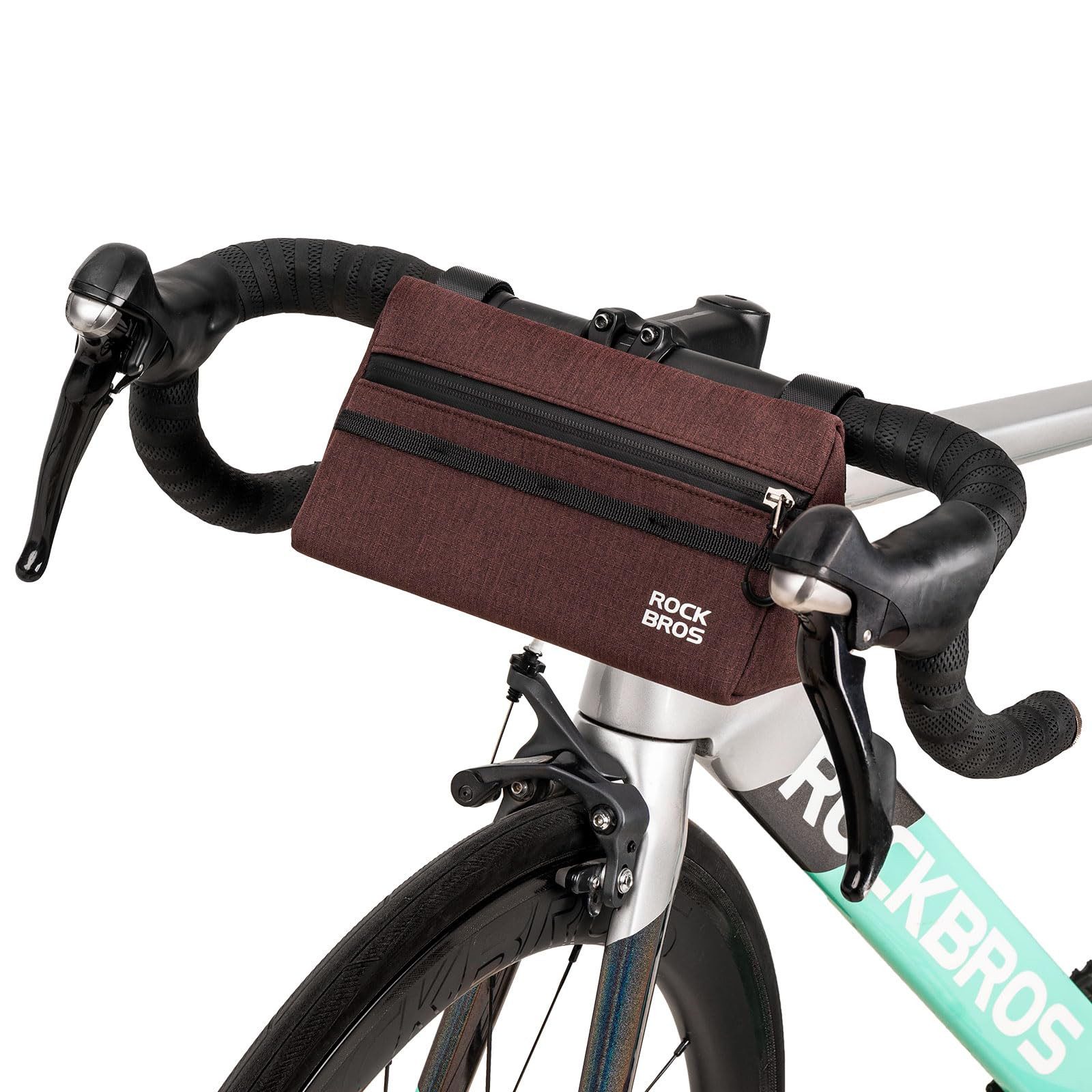 ROCKBROS Fahrradtasche Lenkertasche für Rennrad und Mountainbike, 1,3L Volumen, einfache Montage, reflektierendes Logo
