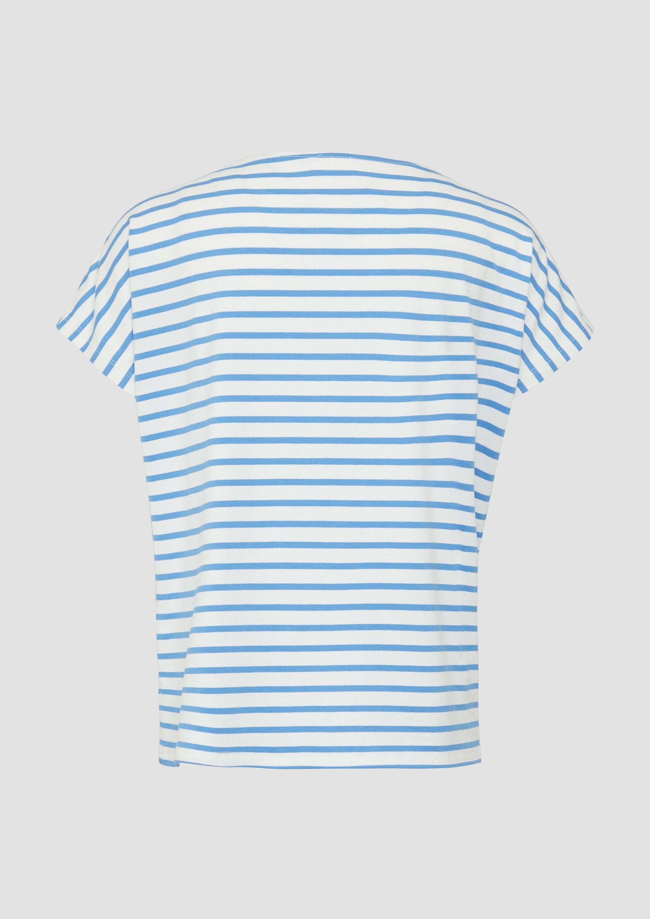 s.Oliver Kurzarmshirt T-Shirt T-Shirt aus Viskosestretch im Relaxed Fit