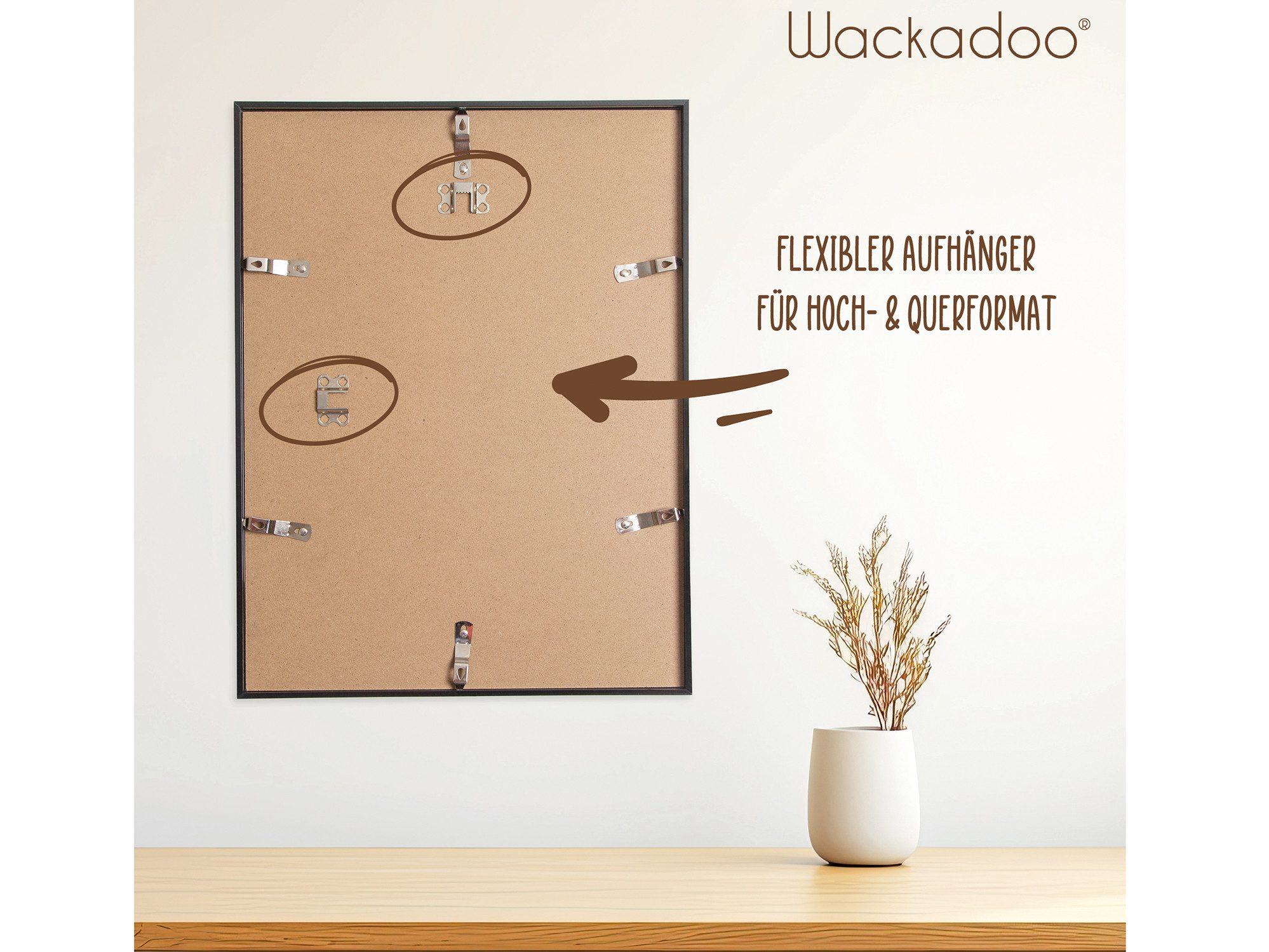 Wackadoo Living Einzelrahmen Bilderrahmen mit Glasscheibe günstig online kaufen
