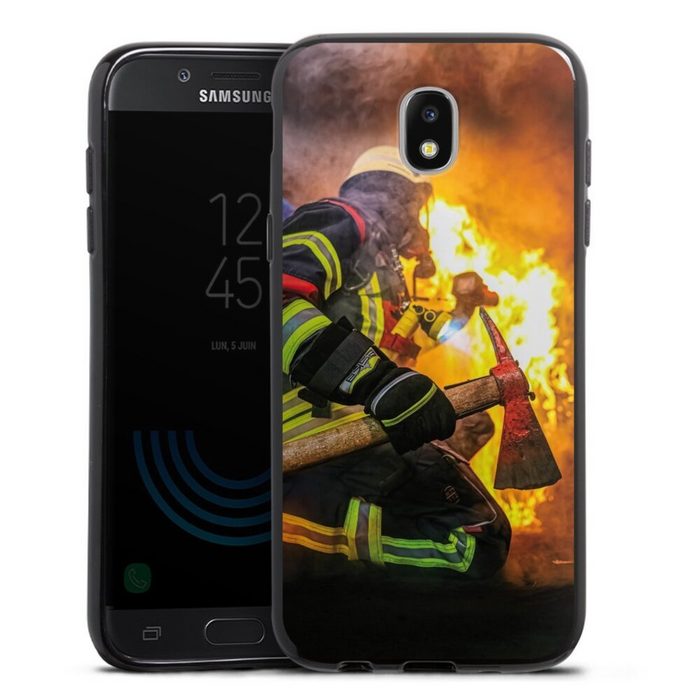 DeinDesign Handyhülle Feuerwehr Feuer Lebensretter Volunteer Firefighter Samsung Galaxy J5 (2017) Silikon Hülle Bumper Case Handy Schutzhülle