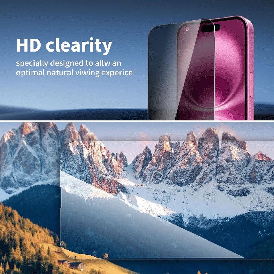 SmartUP Displayschutzglas 2X Schutzglas für iPhone 16 Plus Sichtschutz Panzerglas Panzerfolie 9H für iPhone 16 Plus, Blickschutz, Anti-Spy – Bild 5 von 5