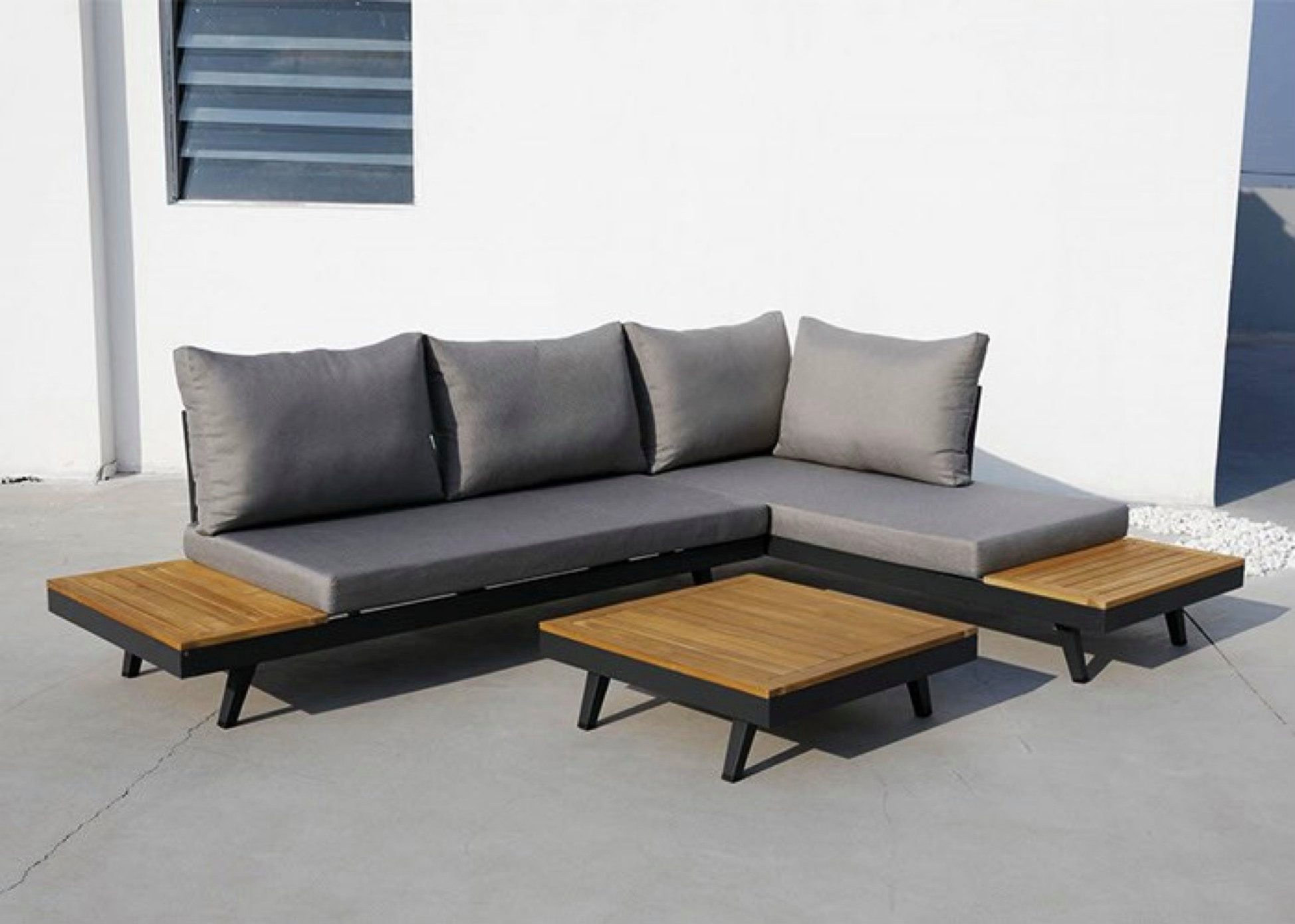Gartenlounge-Set 3-teilige Sitzgruppe Naxos