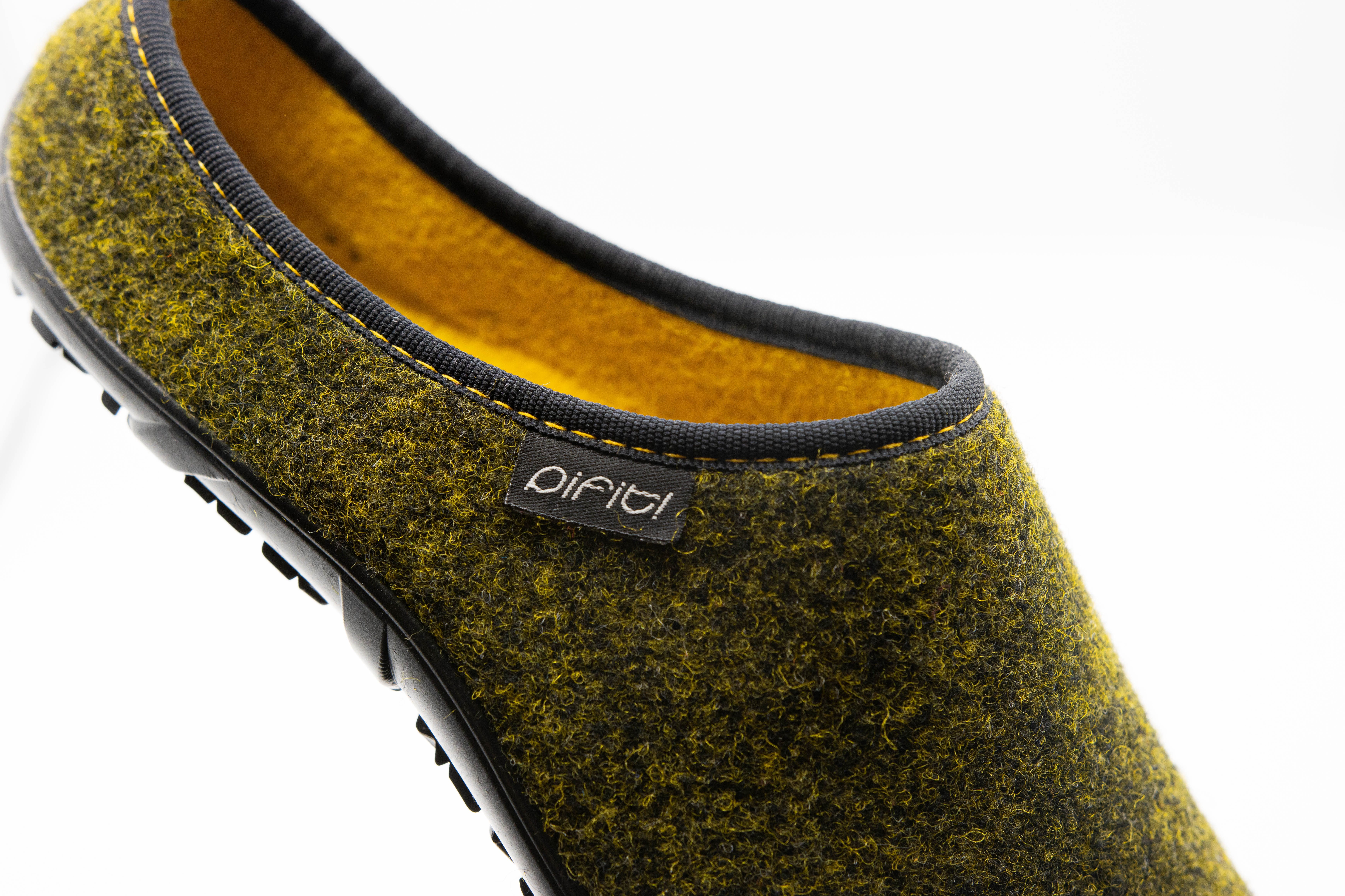 pifit! Pantoffel "homey" mit Barfußgefühl, 32100-7, gelb-grün Barfußschuh