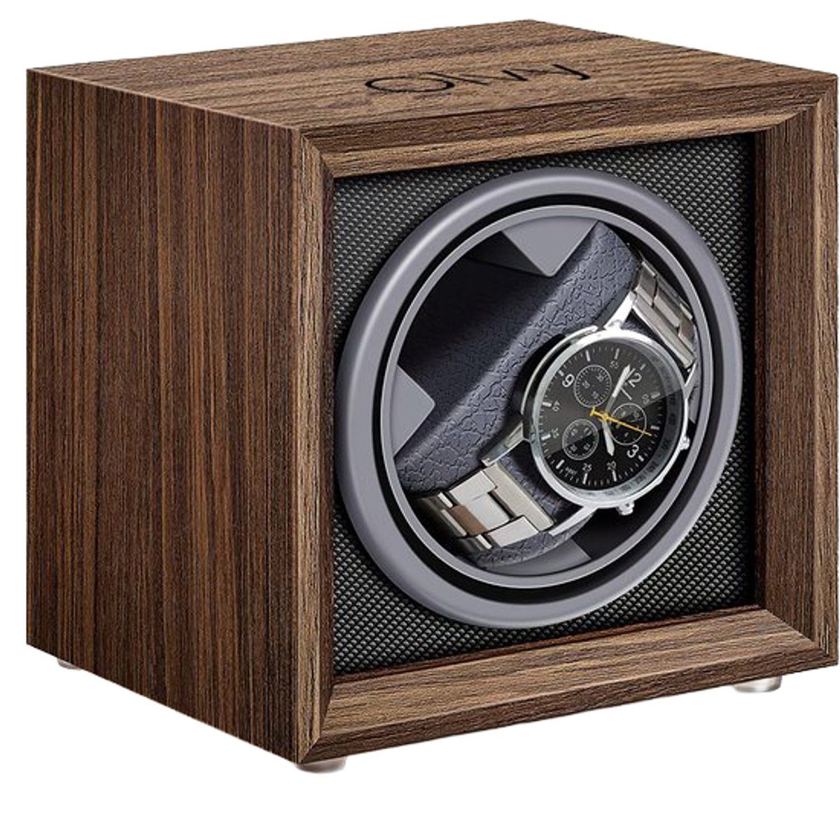 Smartwatch-Halterung Olvy Uhrenbeweger Holz für Automatikuhren