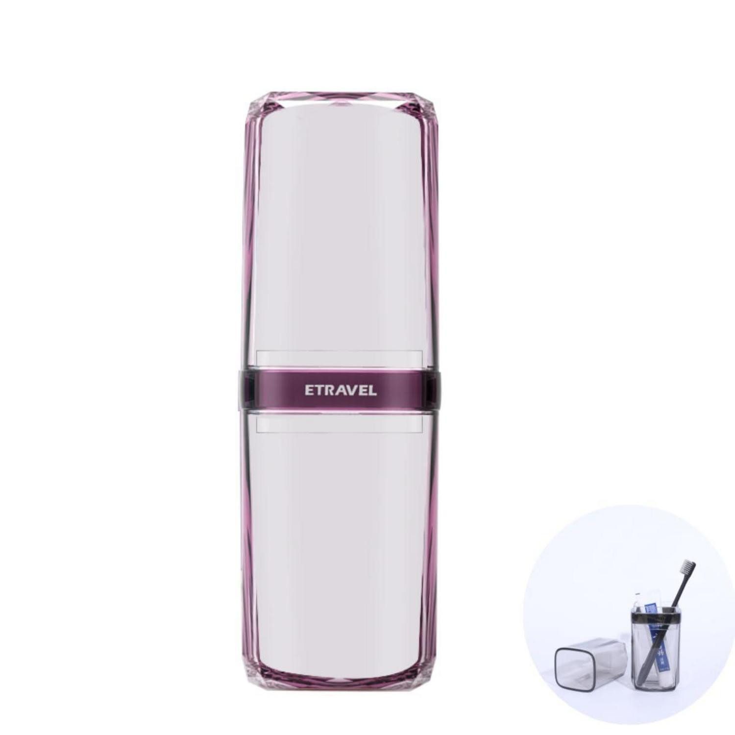 LuxusKollektion Zahnbürstenhalter Zahnbürstenhalter Transparent Lila, (1-St)