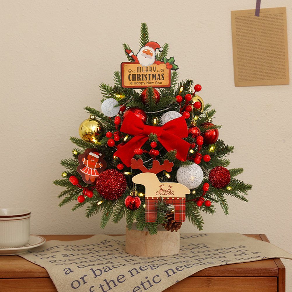 Weihnachtsbaum Mehrfarbigem Weihnachtsbaum 45 Künstlicher Künstlicher Dekor, Mit Blusmart Kleiner Cm brown Tisch-Weihnachtsbaum Großer
