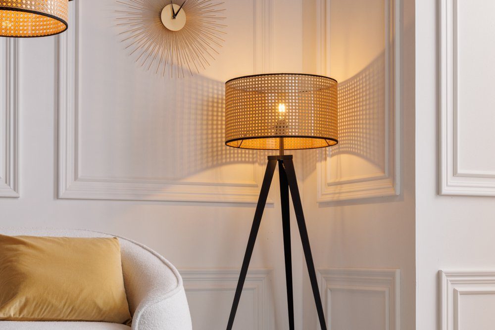 riess-ambiente Stehlampe VIENNA 140cm natur / schwarz, Ein-/Ausschalter, oh günstig online kaufen