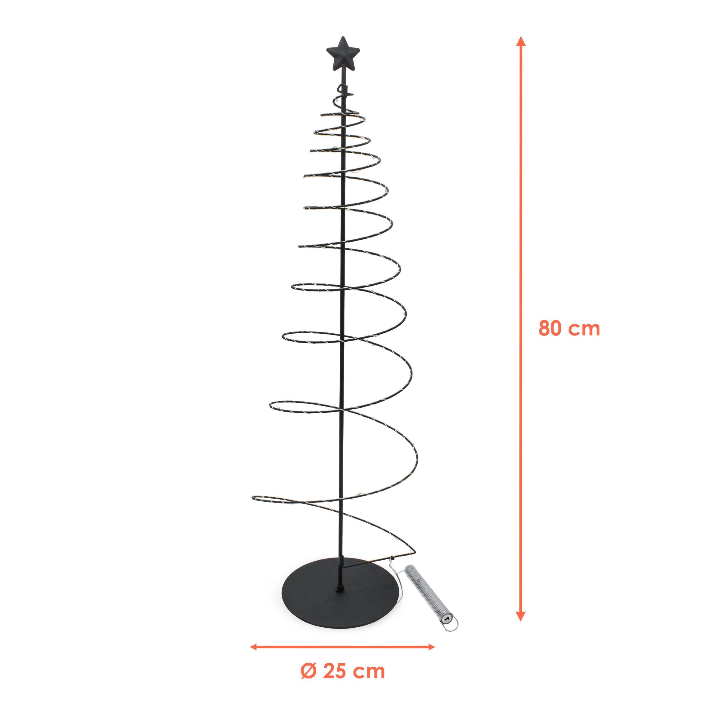 Spetebo LED-Dekofigur Spiral Weihnachtsbaum mit 47 günstig online kaufen
