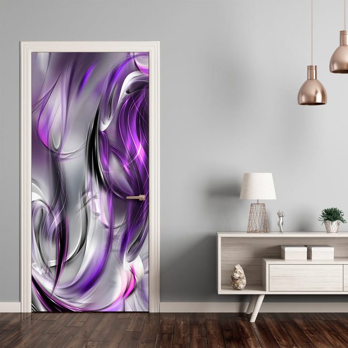Artgeist Türtapete Photo wallpaper – Purple abstraction I