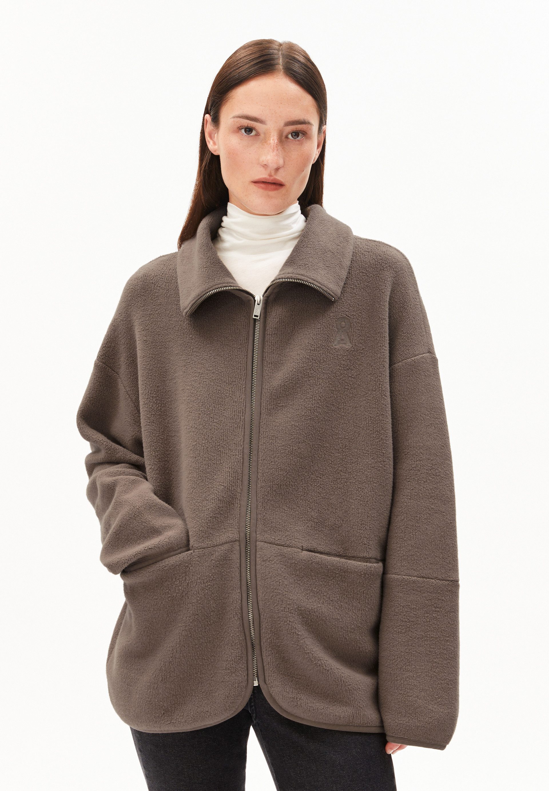 Armedangels Blouson ANAAWIL Fleecejacke aus Bio-Baumwolle Oversized Fit günstig online kaufen