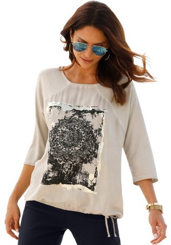 CLASSIC INSPIRATIONEN Блузка-футболка с сверкающий блестящие...