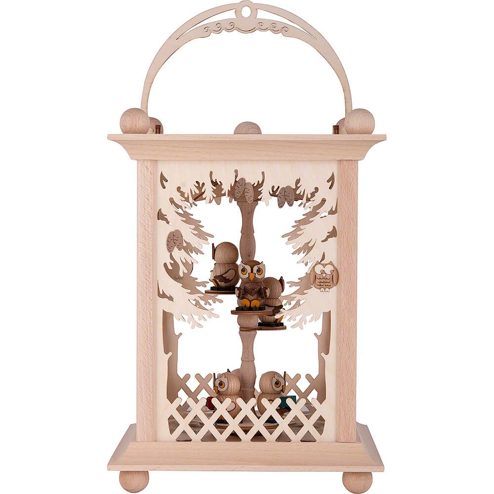 Kuhnert Weihnachtspyramide Pyramidenlaterne Wald und Eulen (38cm) von Drechslerei Kuhnert